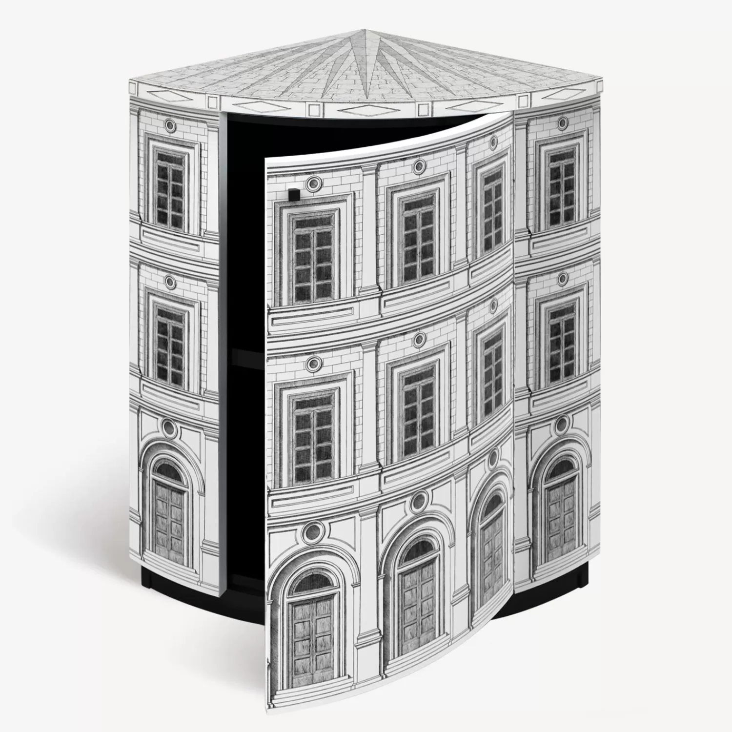 Cabinets<Fornasetti Corner Cabinet Architettura White/Black