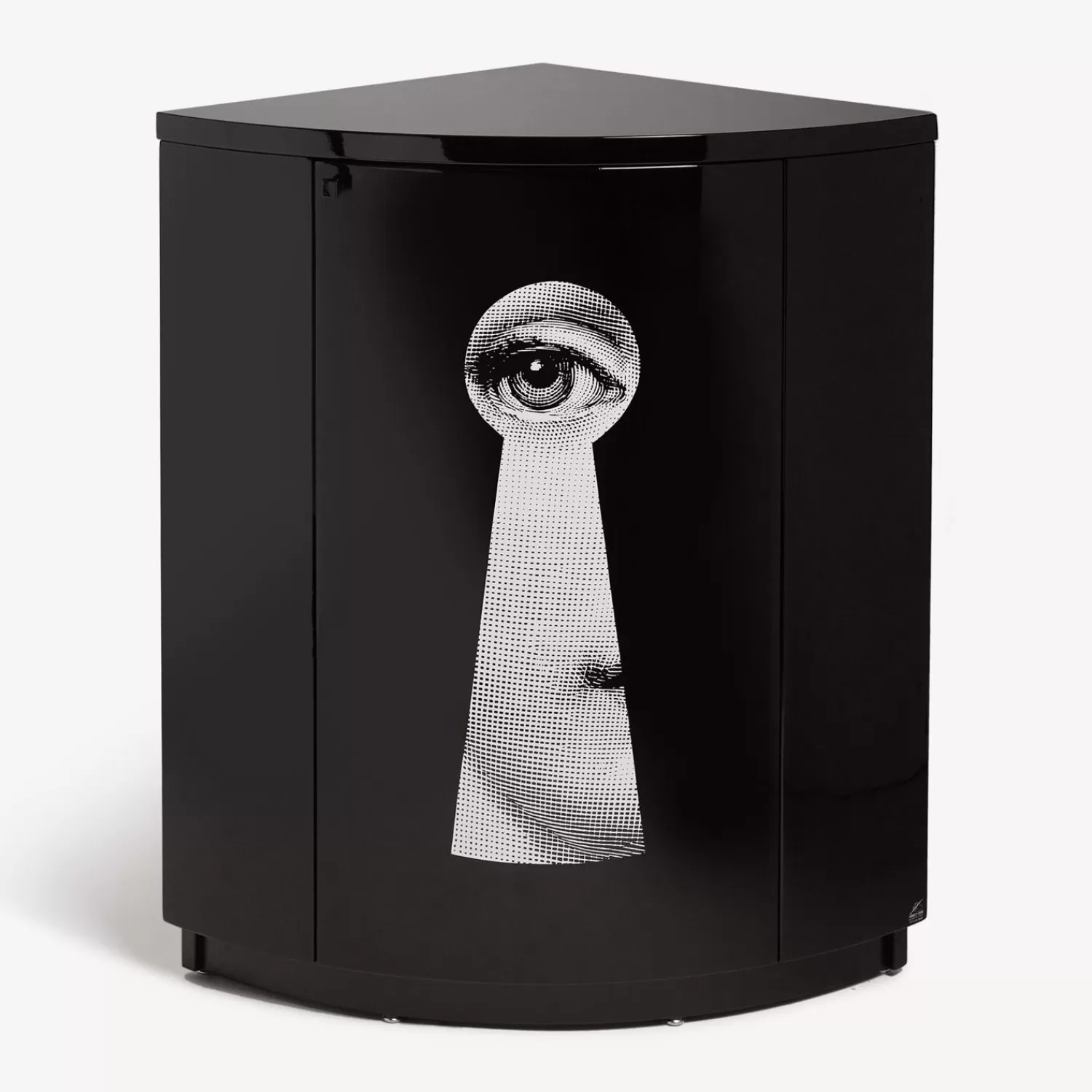 Cabinets<Fornasetti Corner Cabinet Serratura White/Black