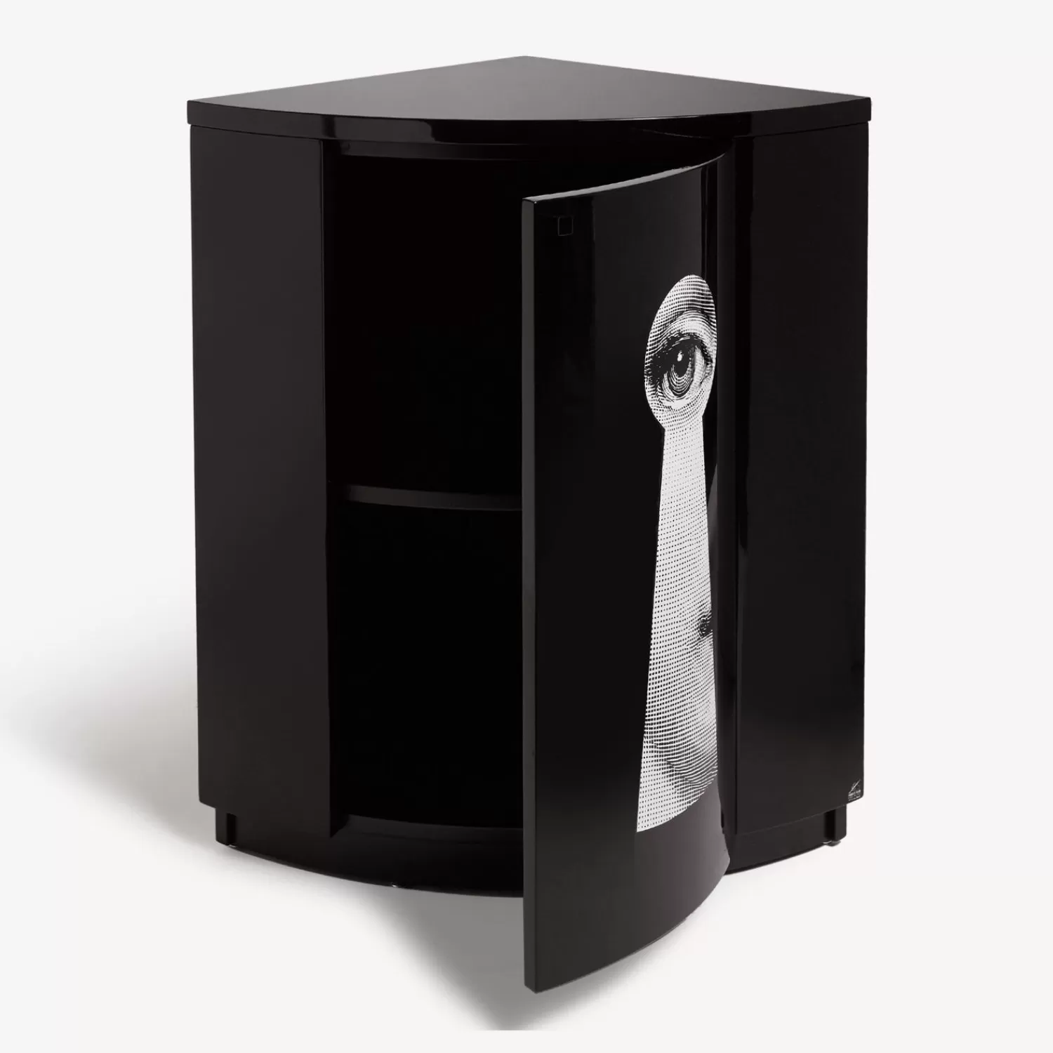 Cabinets<Fornasetti Corner Cabinet Serratura White/Black