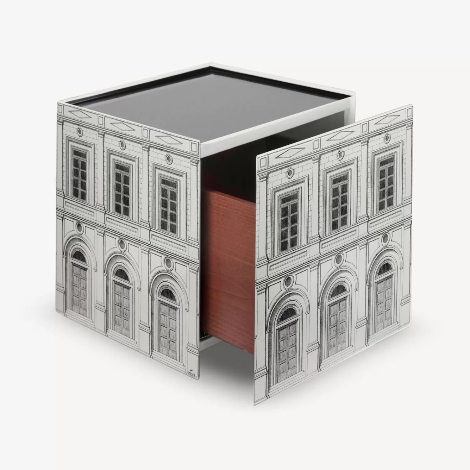 Cabinets<Fornasetti Cube With Drawer Architettura White/Black