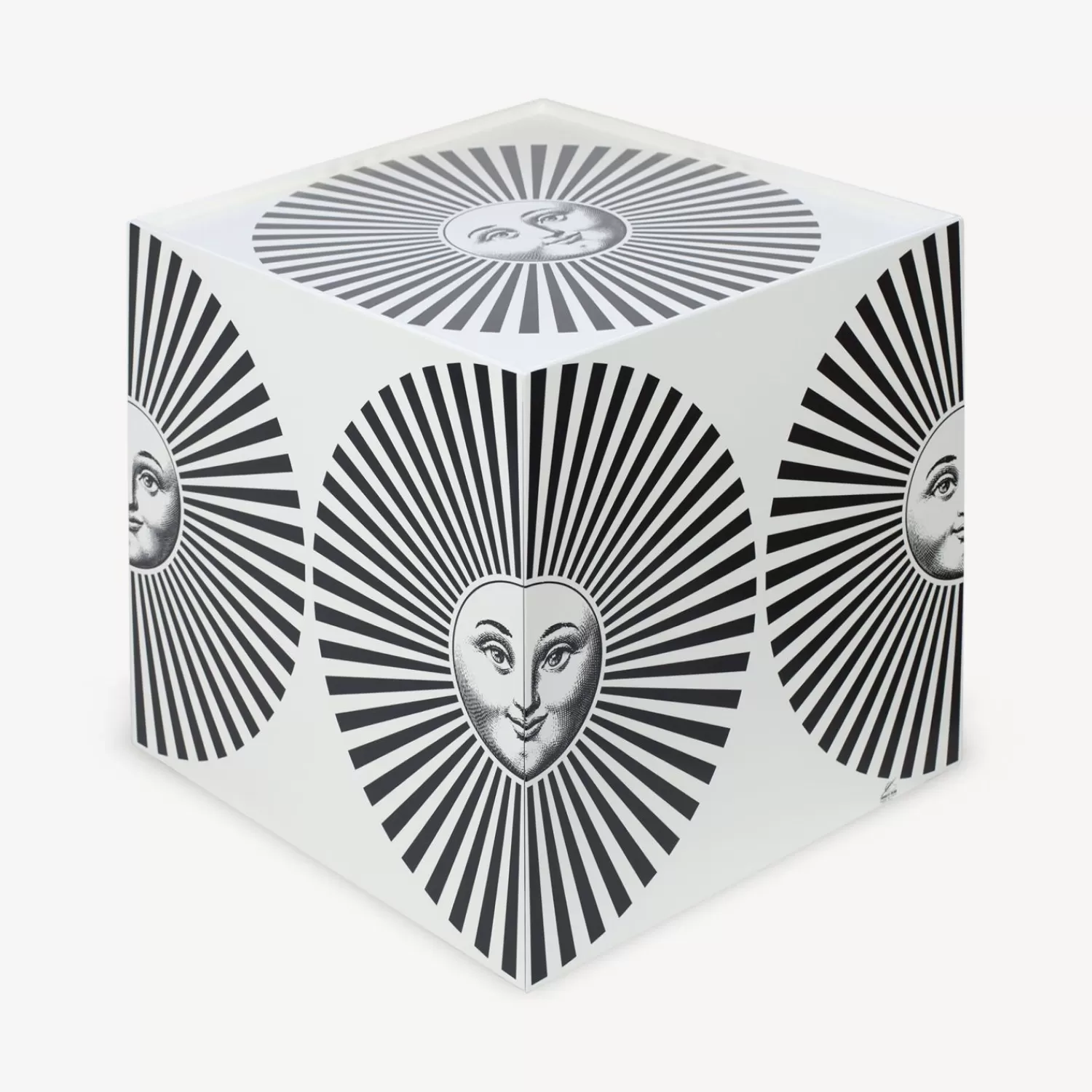 Cabinets<Fornasetti Cube With Drawer Sole Raggiante White/Black