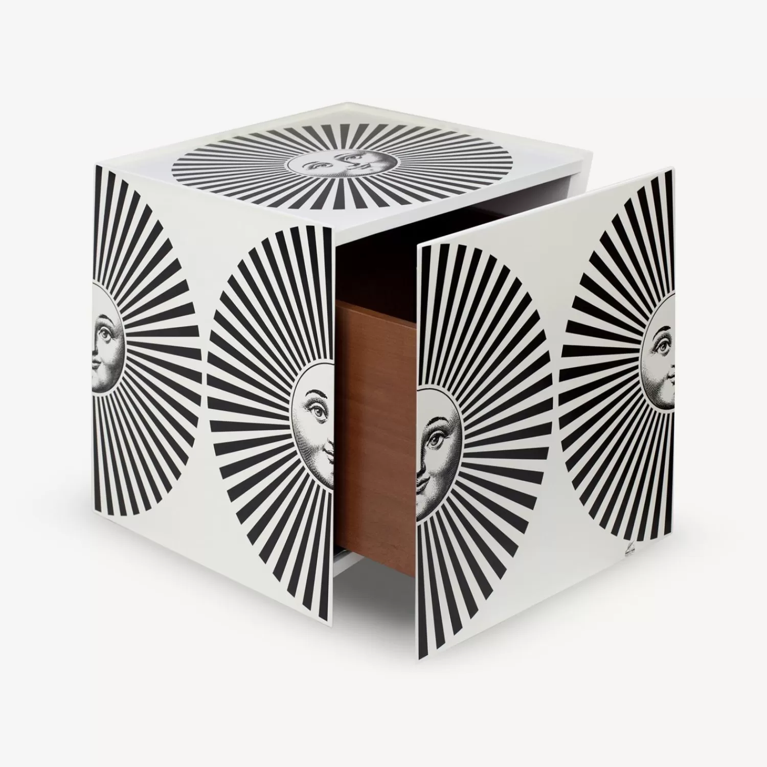 Cabinets<Fornasetti Cube With Drawer Sole Raggiante White/Black