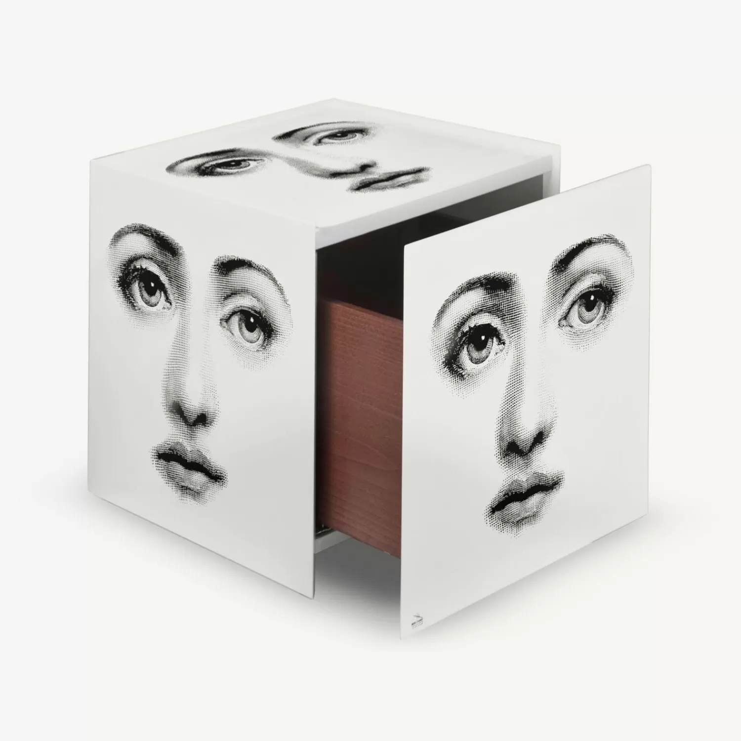 Cabinets<Fornasetti Cube With Drawer Viso White/Black