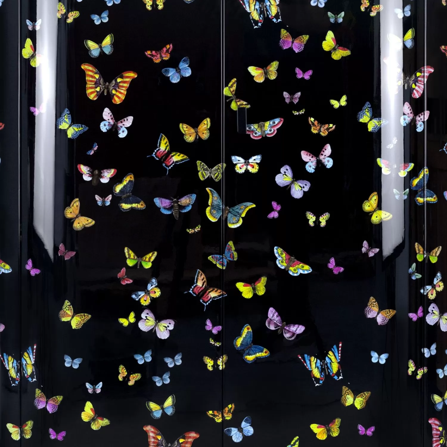 Curved Cabinets<Fornasetti Curved Cabinet Farfalle Multicolour