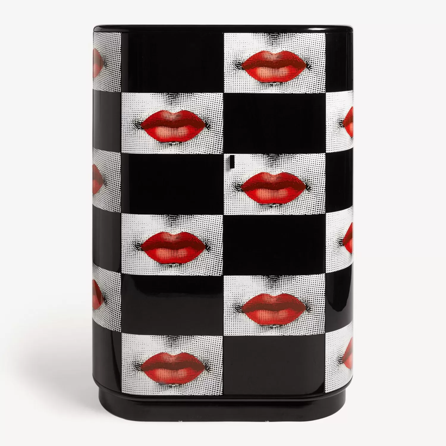Curved Cabinets<Fornasetti Curved Cabinet Kiss White/Black/Red