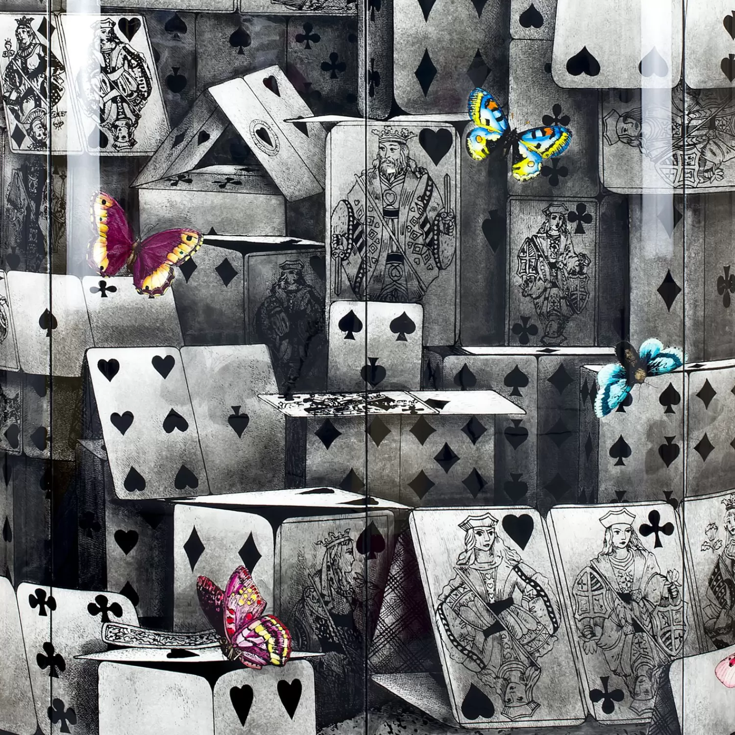 Curved Cabinets<Fornasetti Curved Cabinet Notturno Multicolour