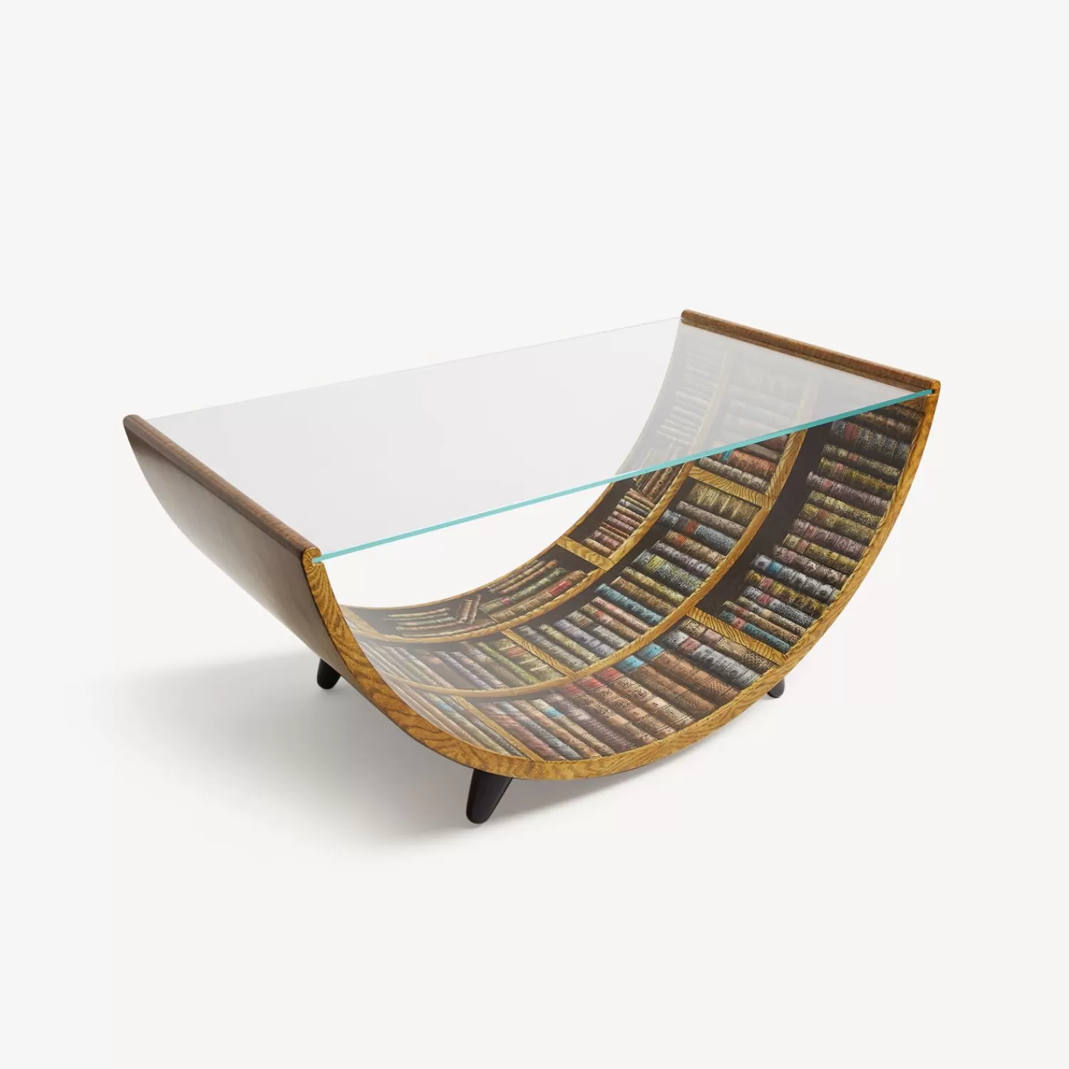 Tables<Fornasetti Curved Table Libri Multicolour