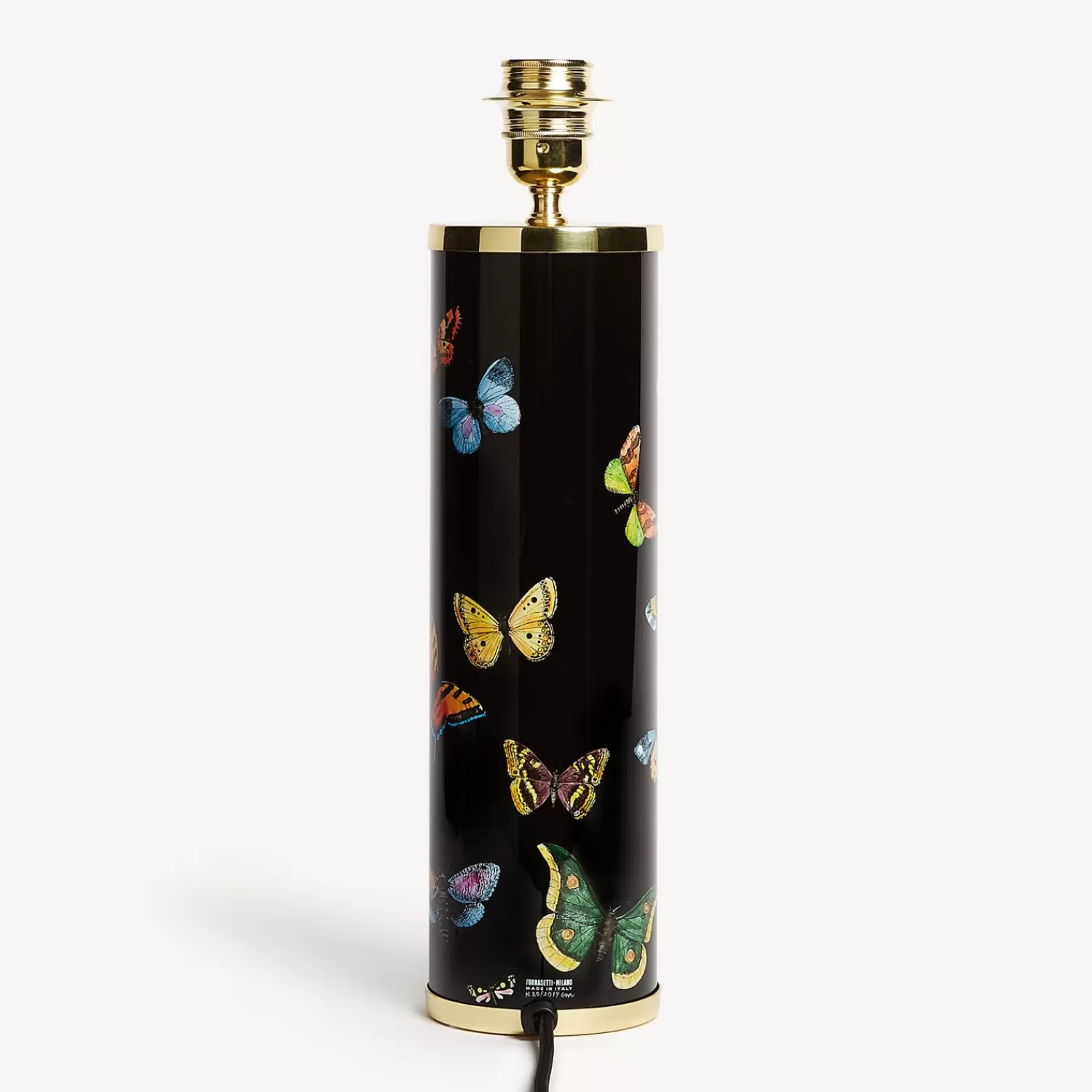 Lamps And Lampshades<Fornasetti Cylindrical Lamp Base Farfalle Multicolour