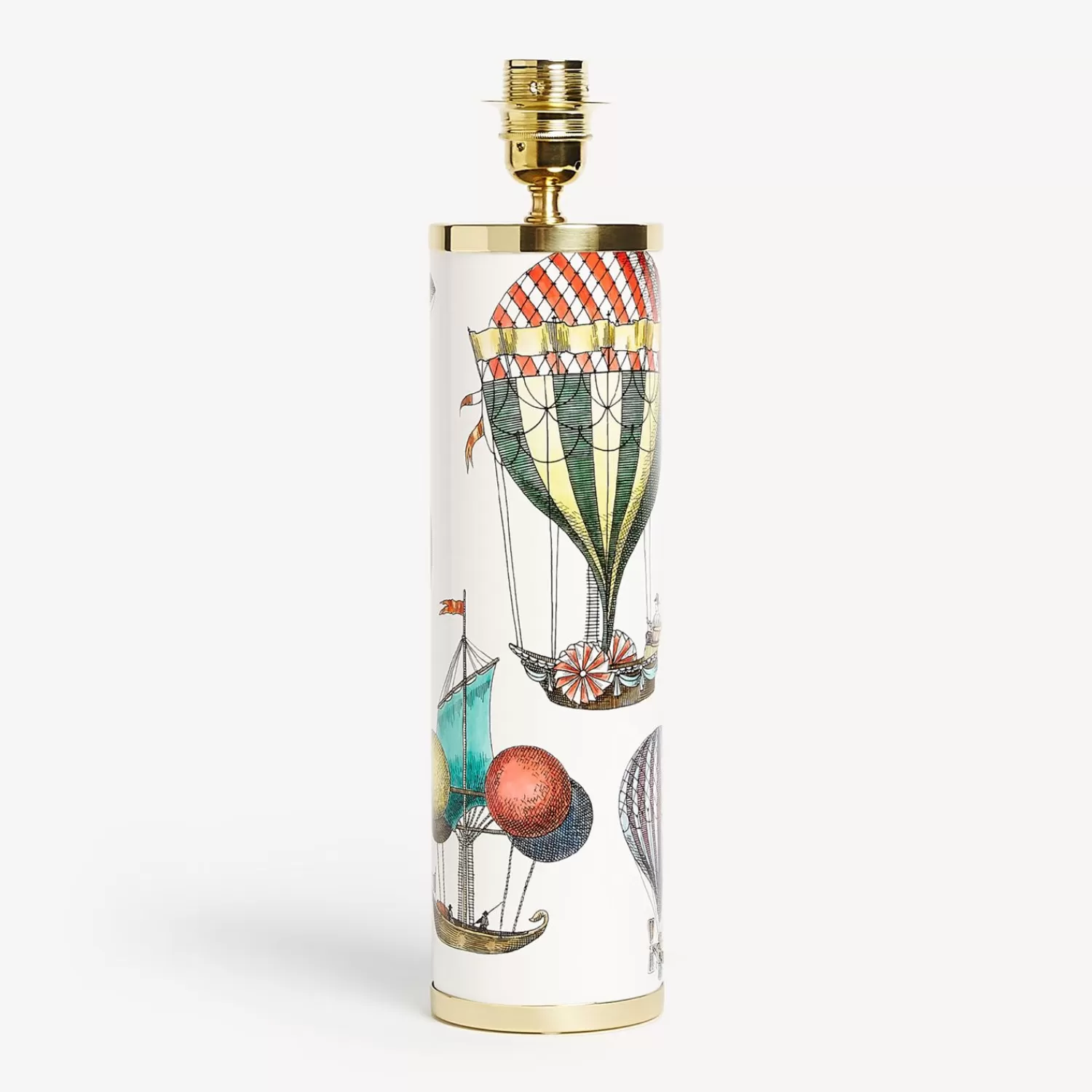 Lamps And Lampshades<Fornasetti Cylindrical Lamp Base Palloni Multicolour