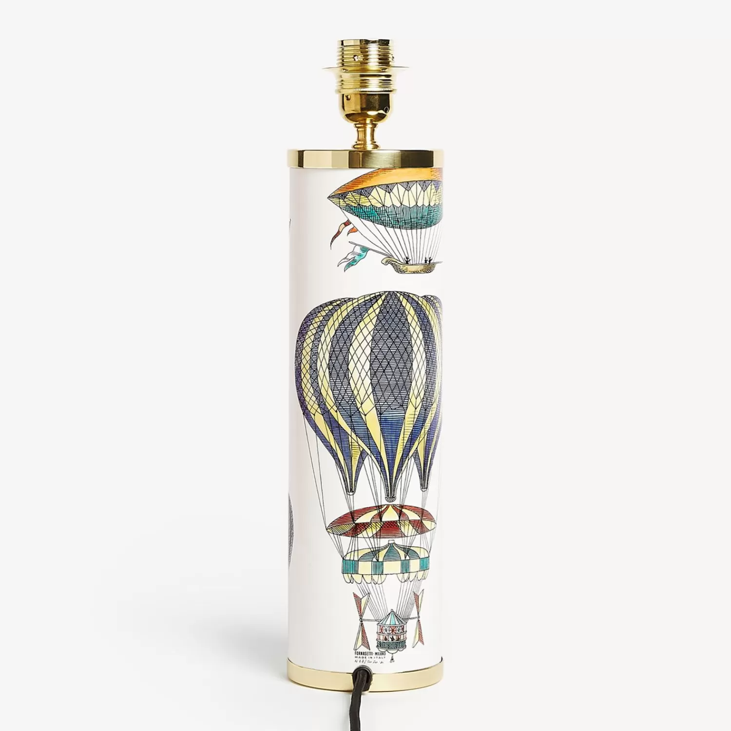 Lamps And Lampshades<Fornasetti Cylindrical Lamp Base Palloni Multicolour