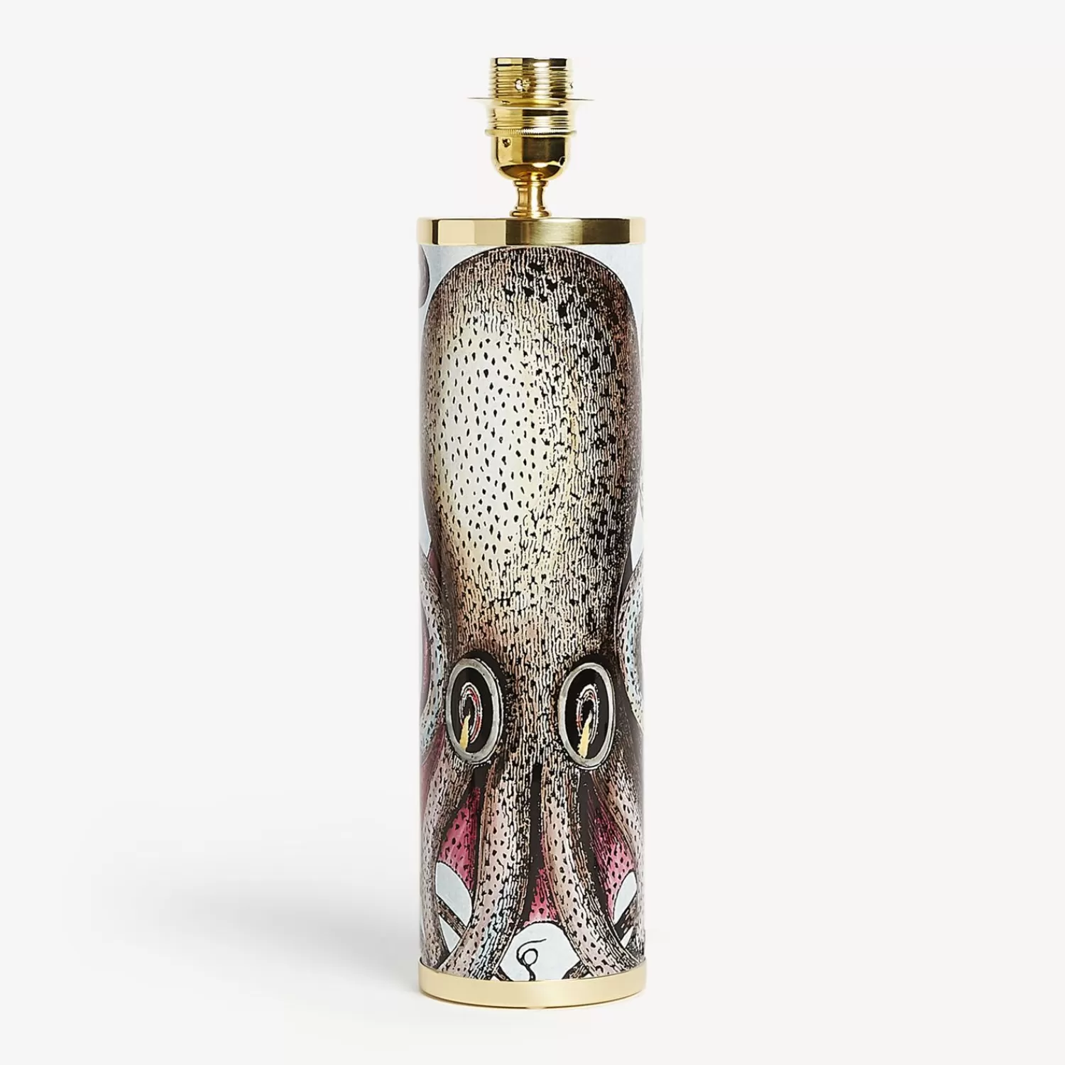 Lamps And Lampshades<Fornasetti Cylindrical Lamp Base Polipo Multicolour