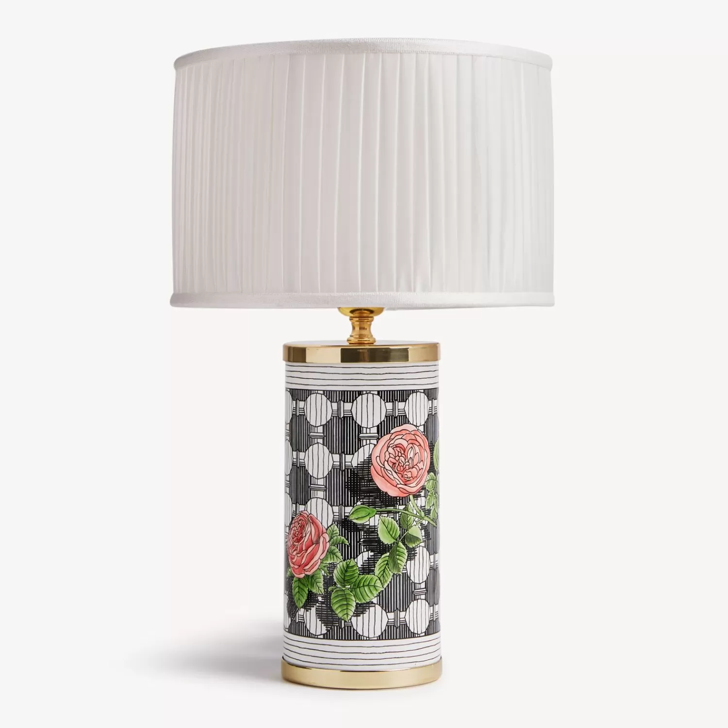 Lamps And Lampshades<Fornasetti Cylindrical Lampshade In Pleated Fabric White