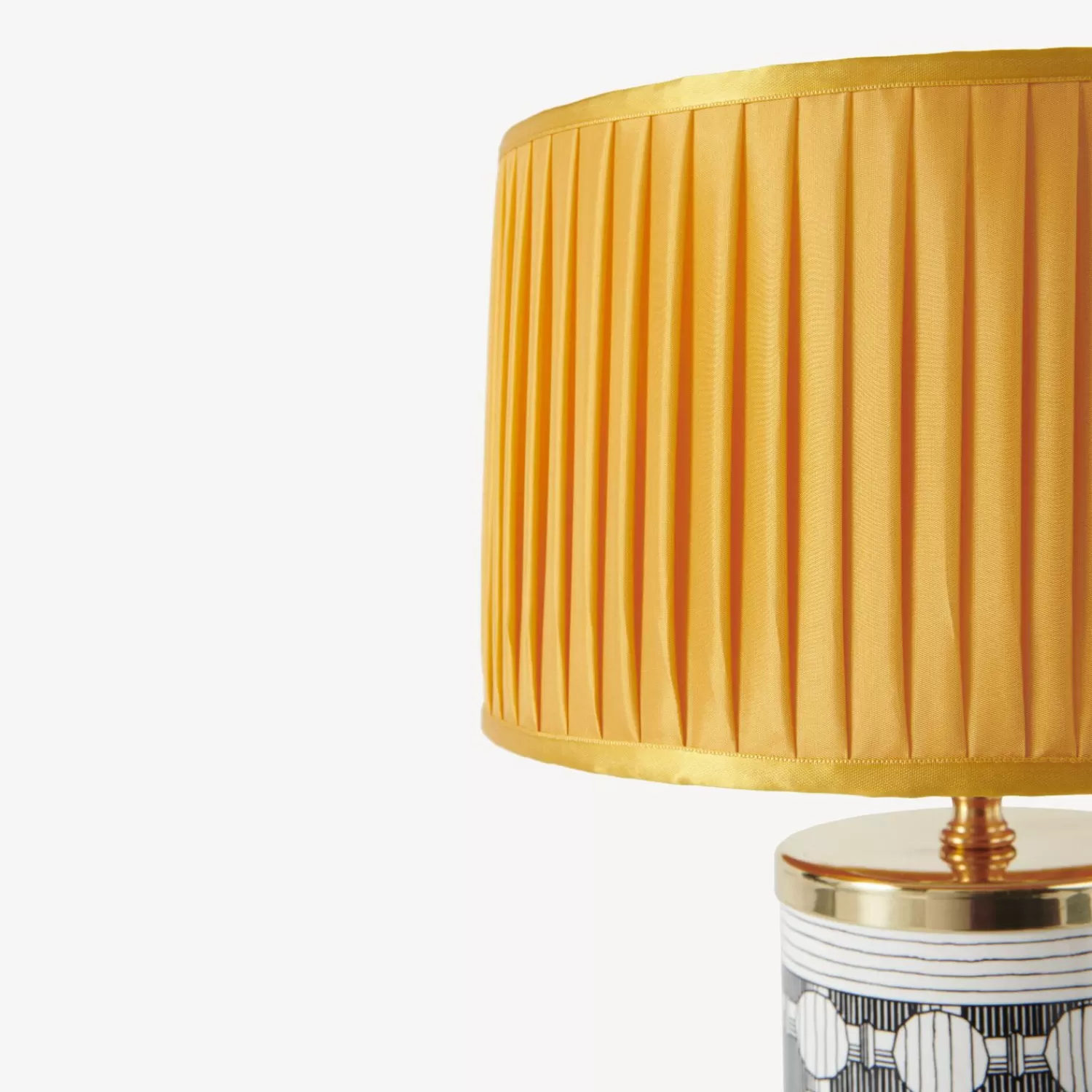 Lamps And Lampshades<Fornasetti Cylindrical Lampshade In Pleated Fabric Yellow
