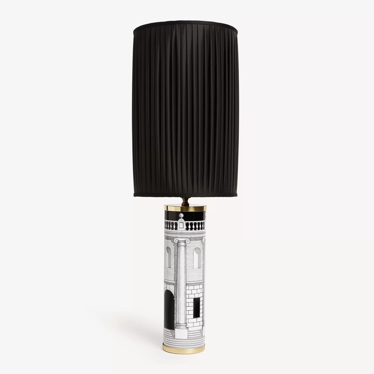 Lamps And Lampshades<Fornasetti Cylindrical Pleated Lampshade Black