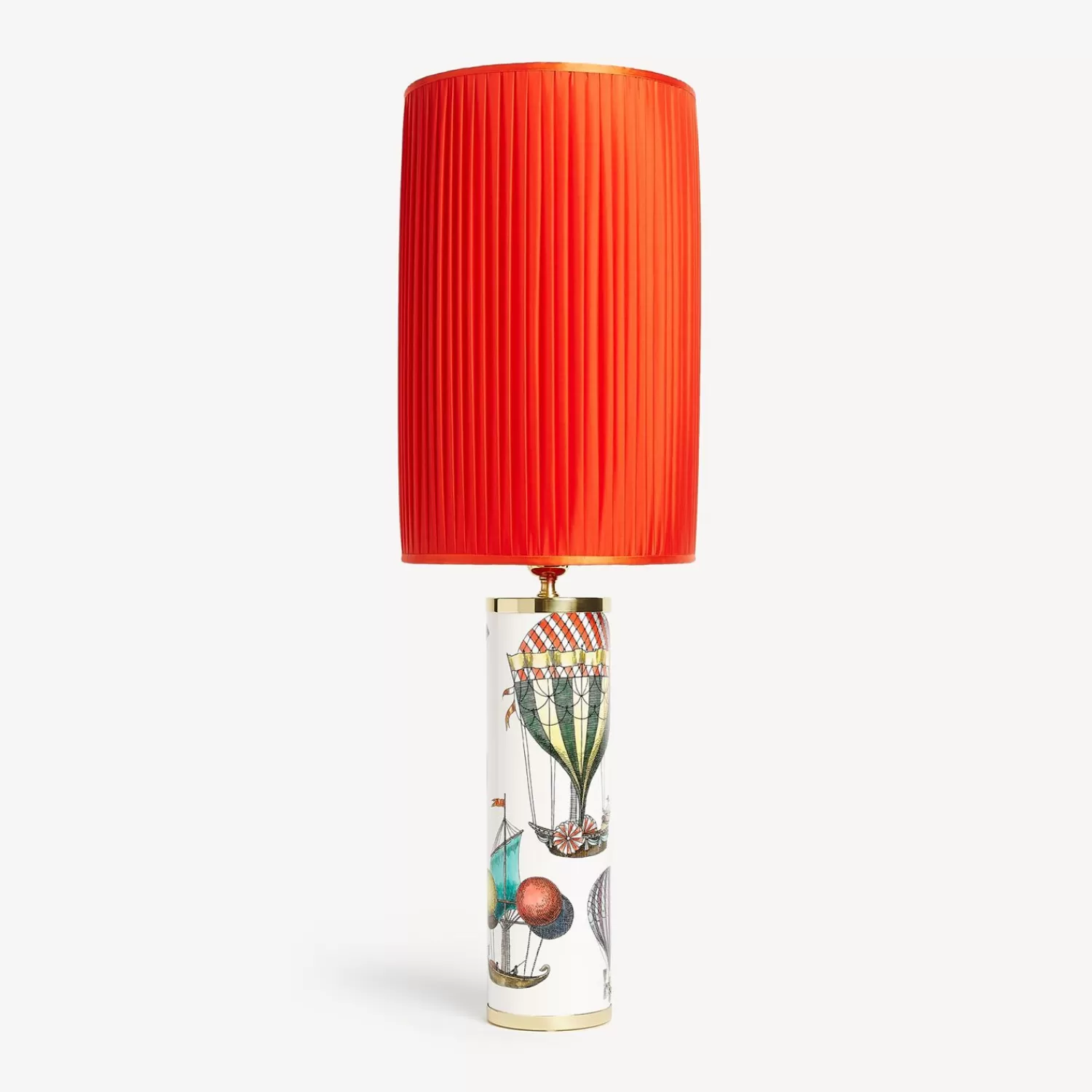 Lamps And Lampshades<Fornasetti Cylindrical Pleated Lampshade Red