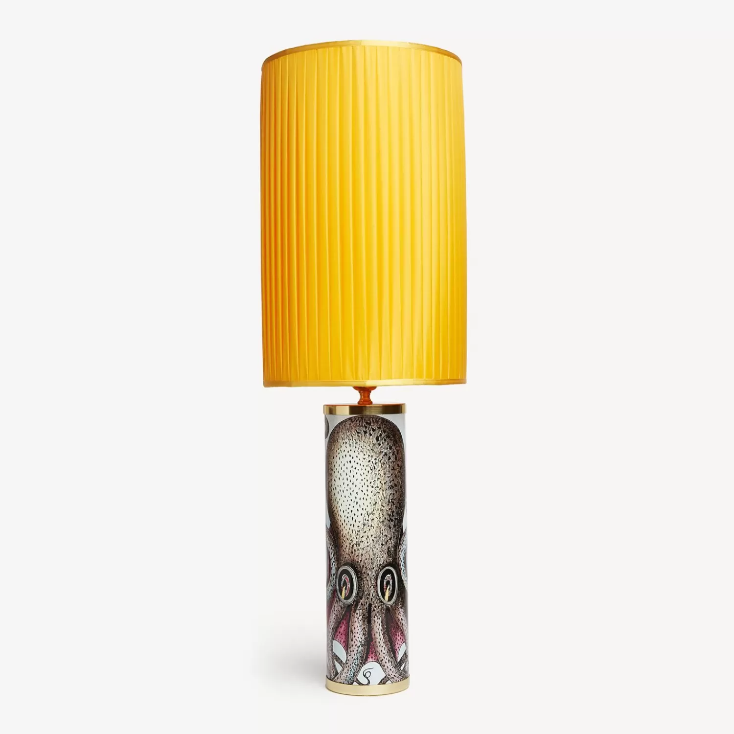 Lamps And Lampshades<Fornasetti Cylindrical Pleated Lampshade Yellow