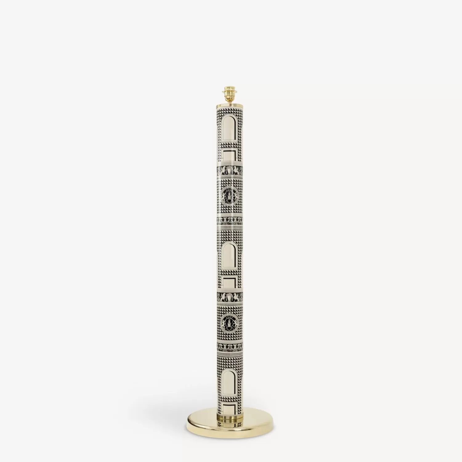 Lamps And Lampshades<Fornasetti Floor Lamp Facciata Quattrocentesca Black/Ivory