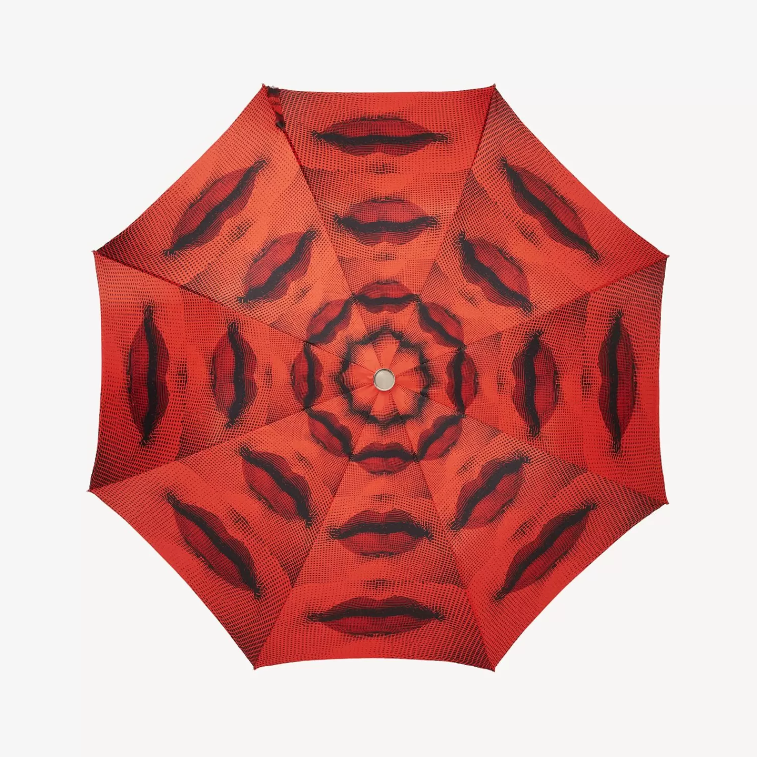 Umbrellas<Fornasetti Folding Umbrella Bocche White/Black/Red