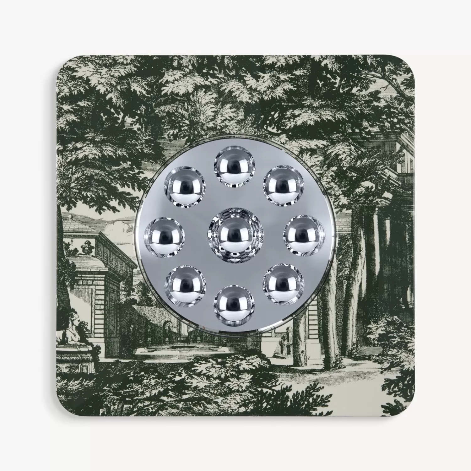 Design Mirrors<Fornasetti Frame With Bubbles Mirror Giardino Settecentesco Green/Ivory