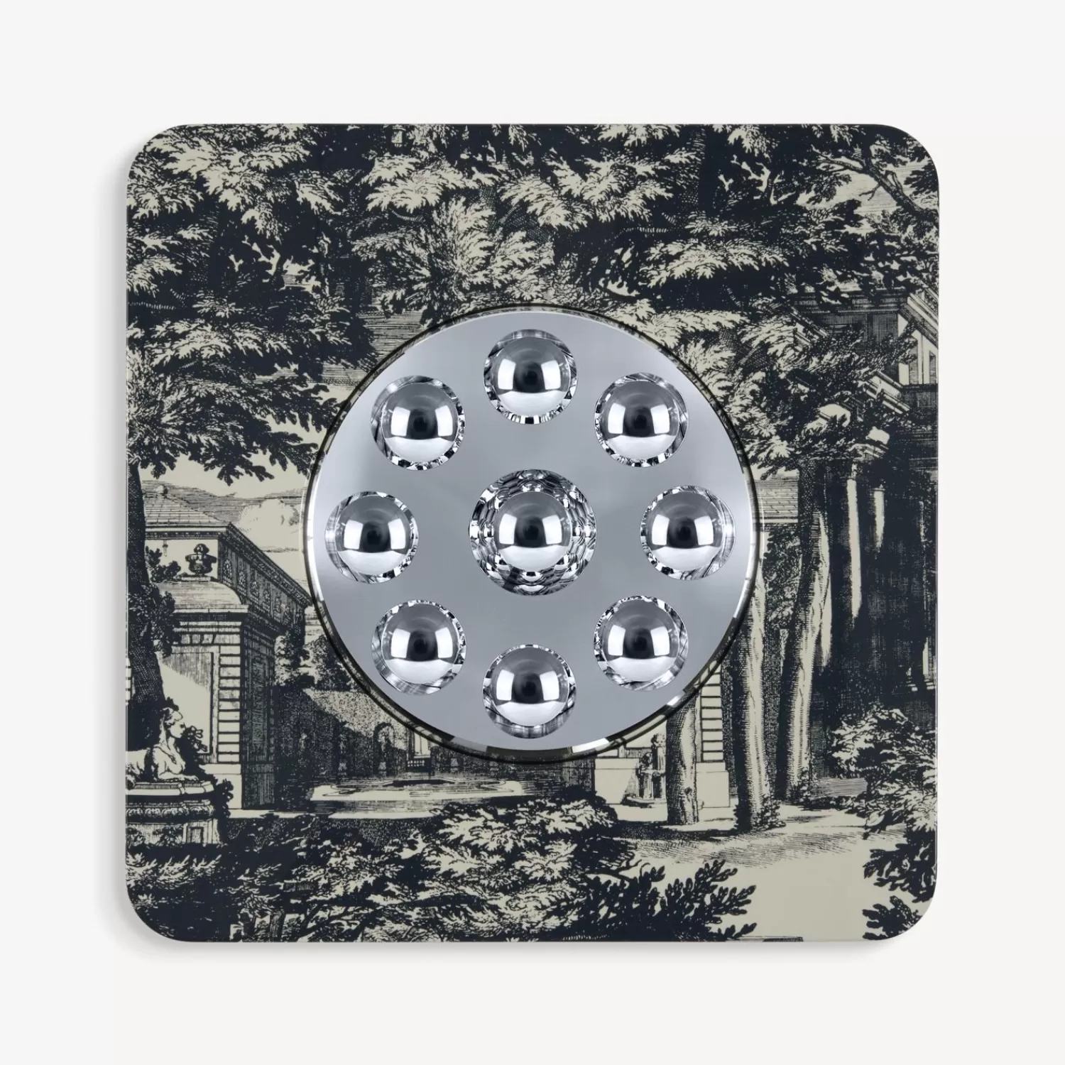 Design Mirrors<Fornasetti Frame With Bubbles Mirror Giardino Settecentesco Blue/Ivory