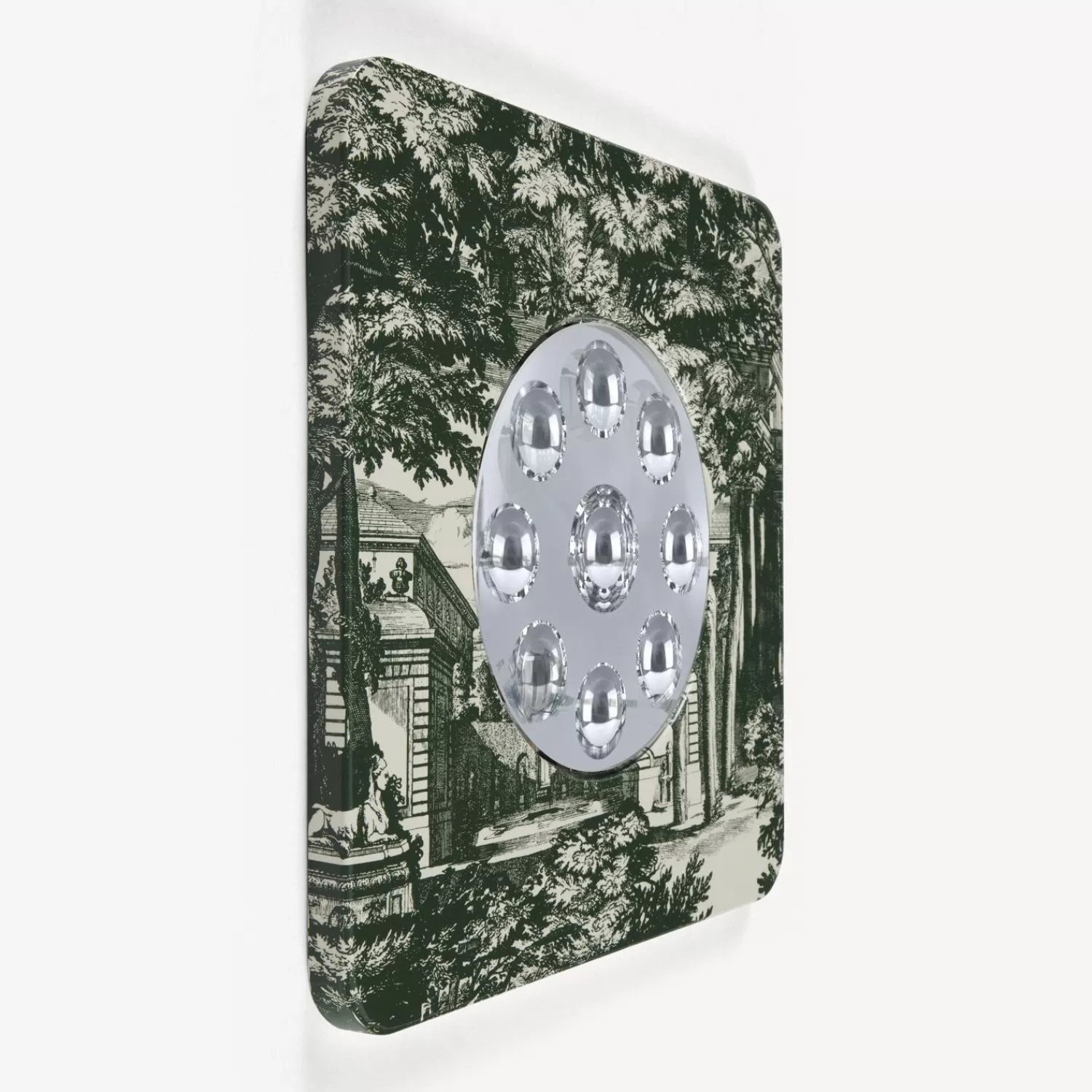Design Mirrors<Fornasetti Frame With Bubbles Mirror Giardino Settecentesco Green/Ivory