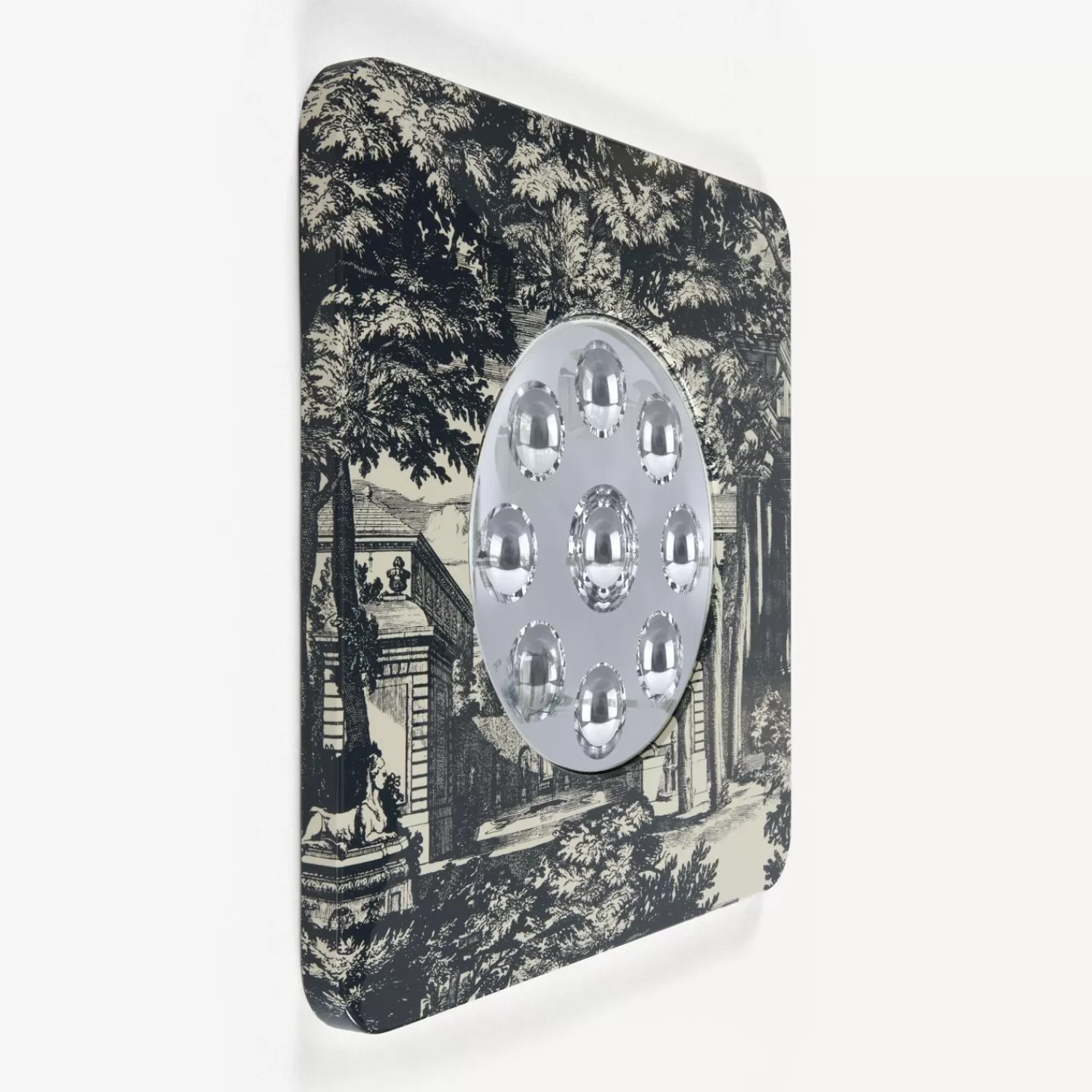 Design Mirrors<Fornasetti Frame With Bubbles Mirror Giardino Settecentesco Blue/Ivory