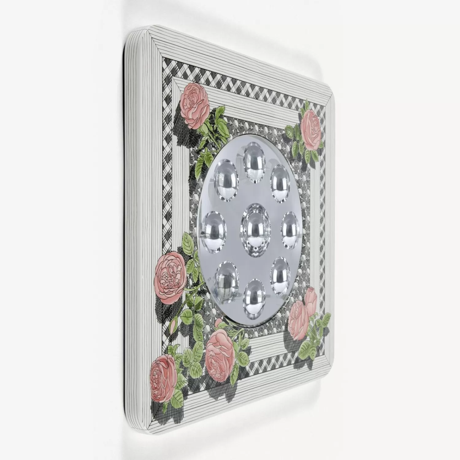 Design Mirrors<Fornasetti Frame With Bubbles Mirror Musciarabia Con Rose Multicolour