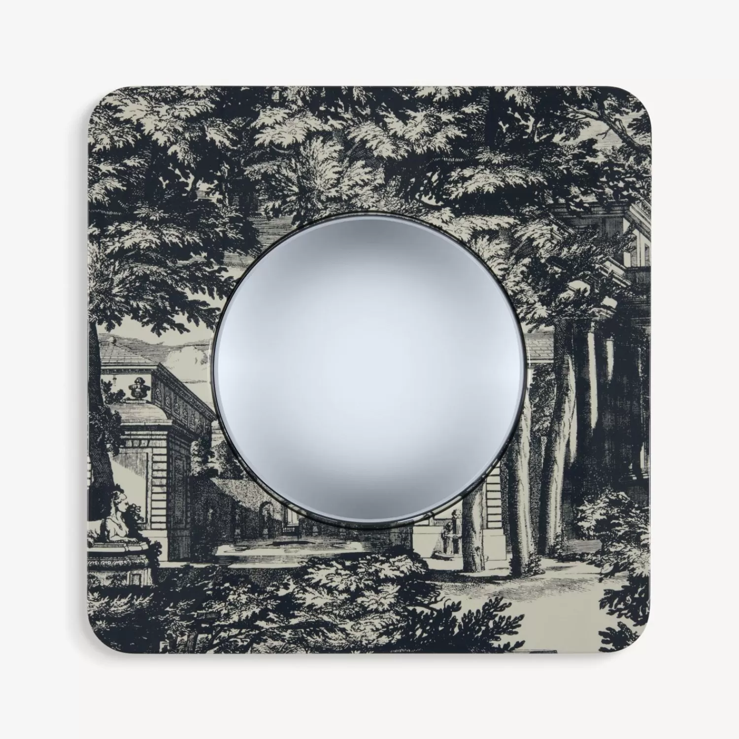 Design Mirrors<Fornasetti Frame With Convex Mirror Giardino Settecentesco Blue/Ivory