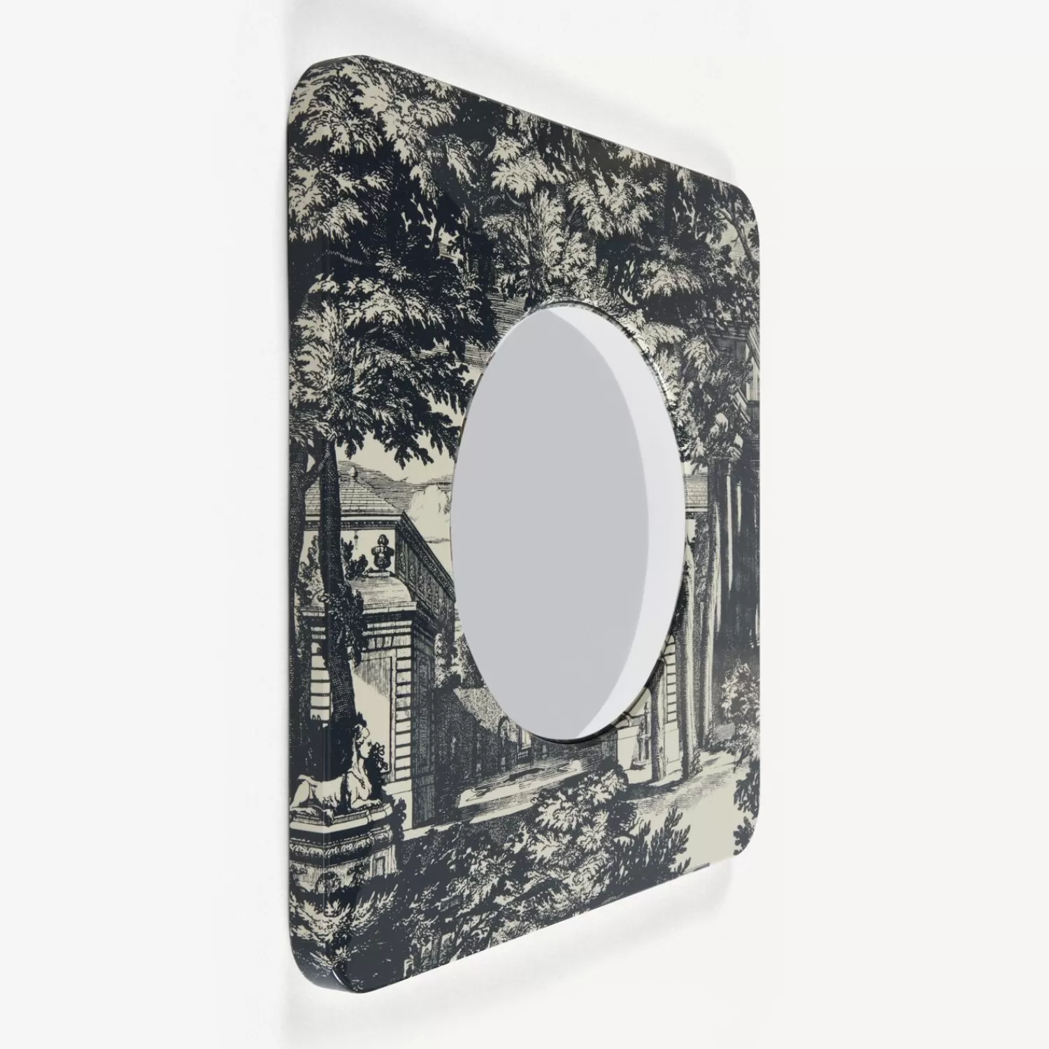 Design Mirrors<Fornasetti Frame With Convex Mirror Giardino Settecentesco Blue/Ivory