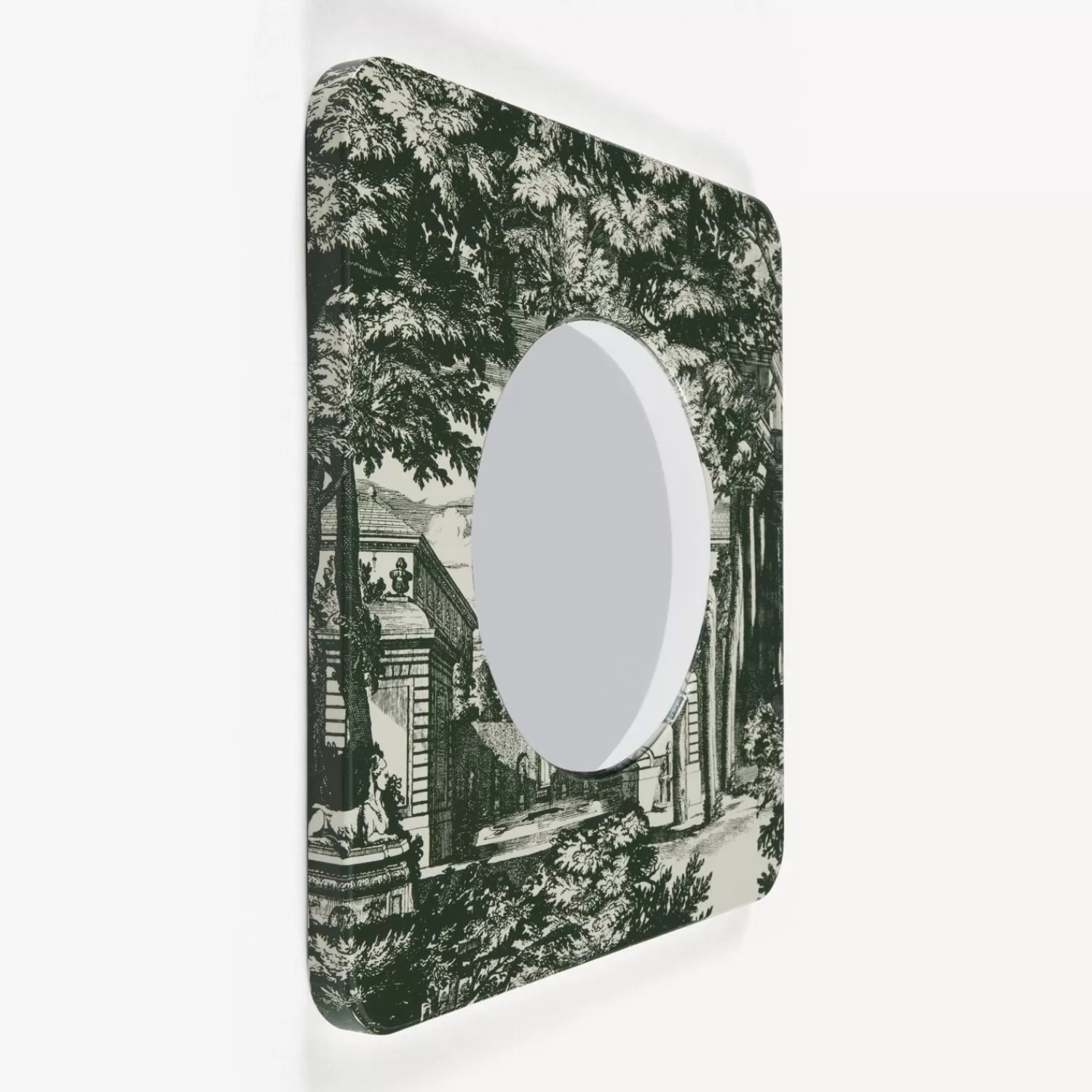 Design Mirrors<Fornasetti Frame With Convex Mirror Giardino Settecentesco Green/Ivory