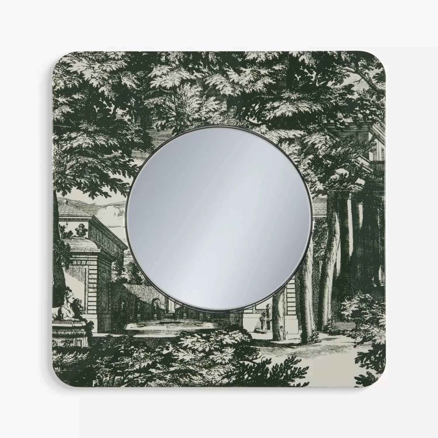 Design Mirrors<Fornasetti Frame With Flat Mirror Giardino Settecentesco Green/Ivory