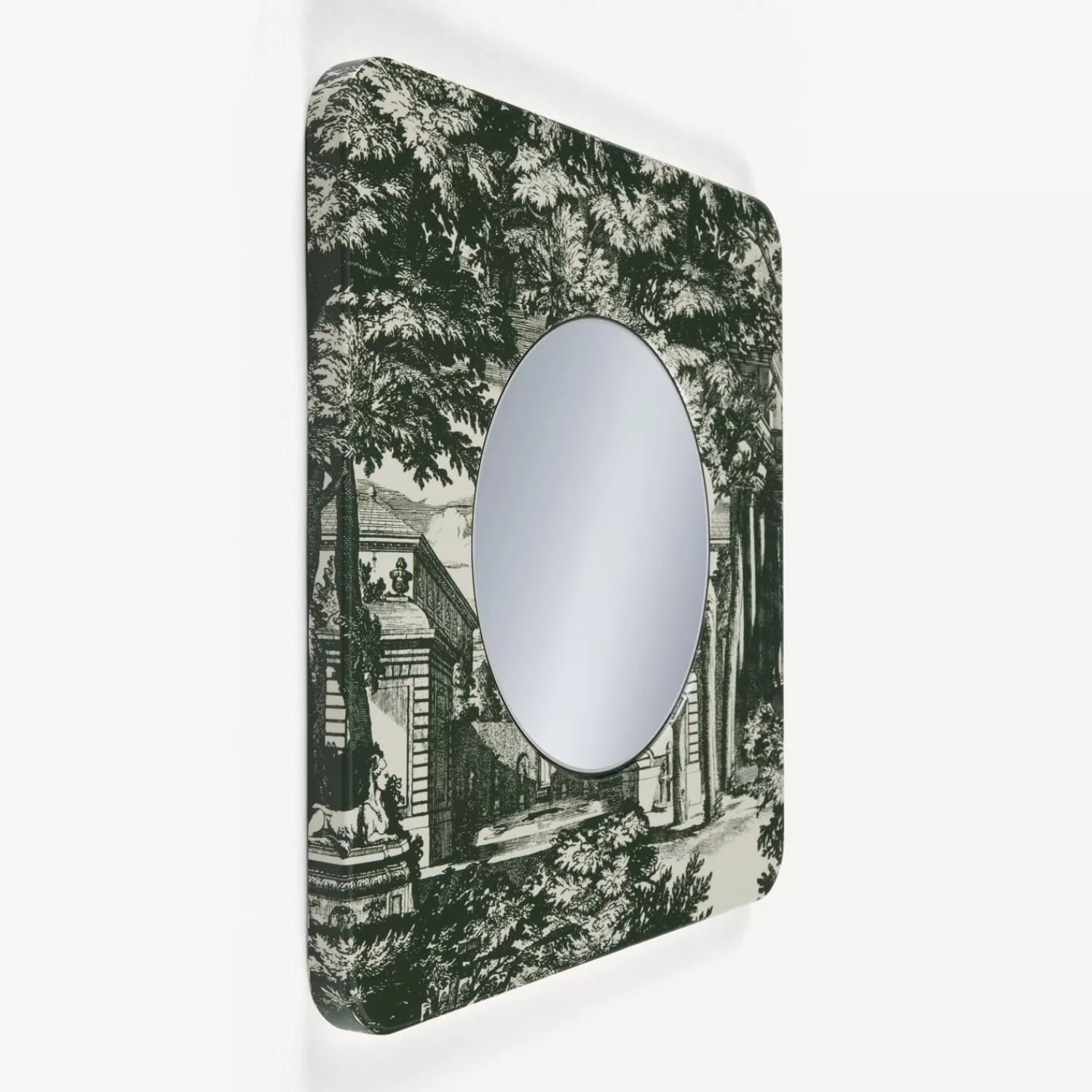 Design Mirrors<Fornasetti Frame With Flat Mirror Giardino Settecentesco Green/Ivory