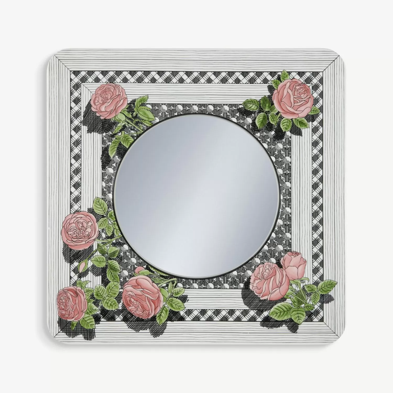 Design Mirrors<Fornasetti Frame With Flat Mirror Musciarabia Con Rose Multicolour