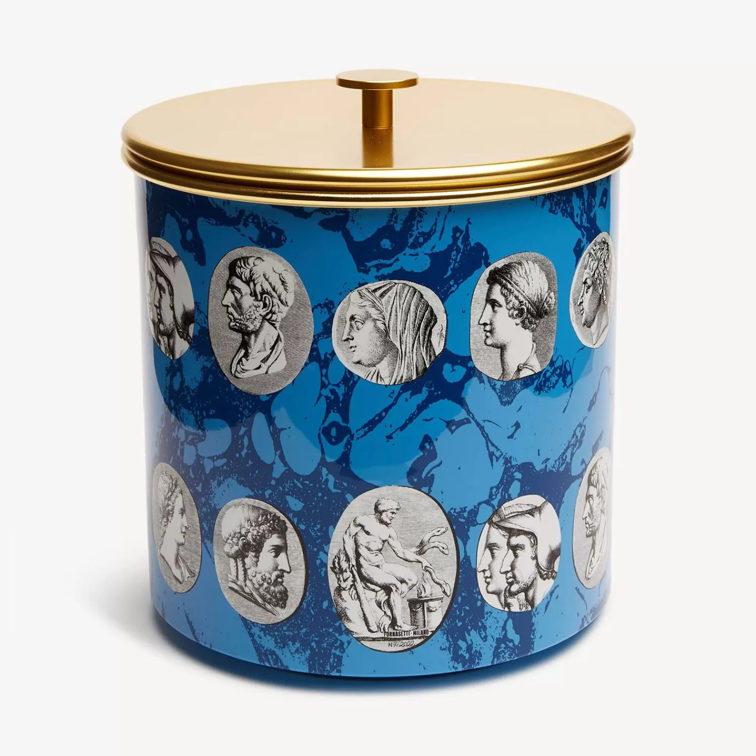 Ice Buckets<Fornasetti Ice Bucket Cammei White/Black/Light Blue