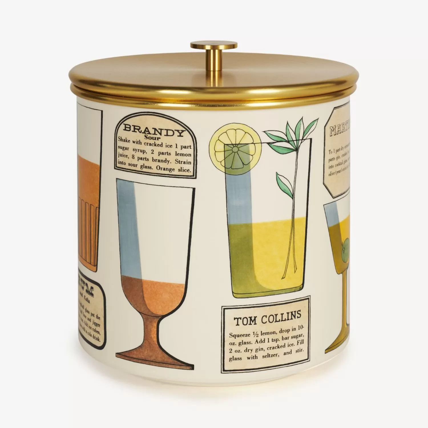 Ice Buckets<Fornasetti Ice Bucket Ricette Cocktail Multicolour