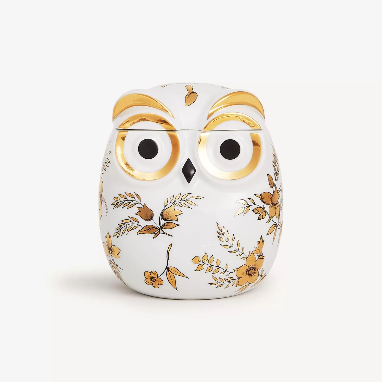 Small Containers<Fornasetti Jar Civetta Fiorata White/Black/Gold