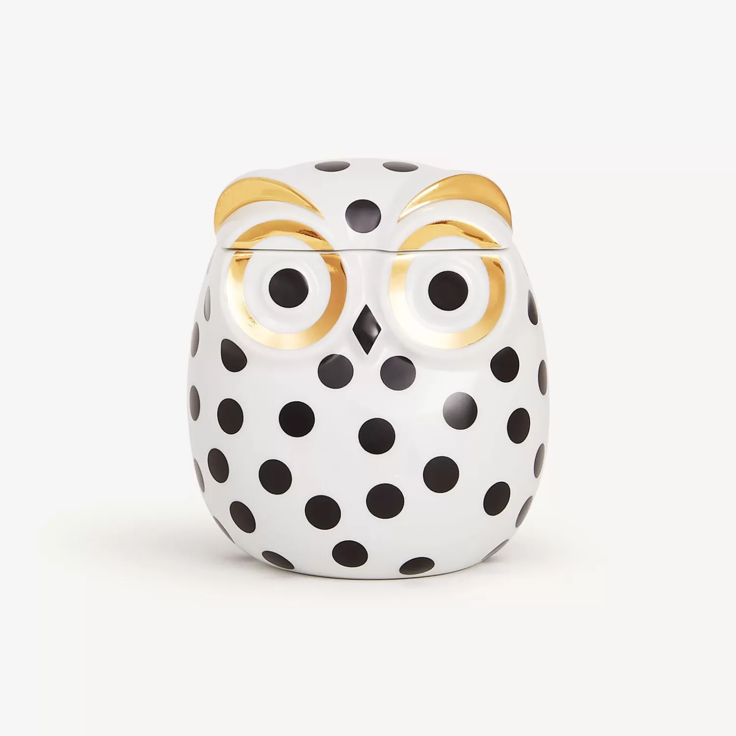 Small Containers<Fornasetti Jar Civetta Impallinata White/Black/Gold