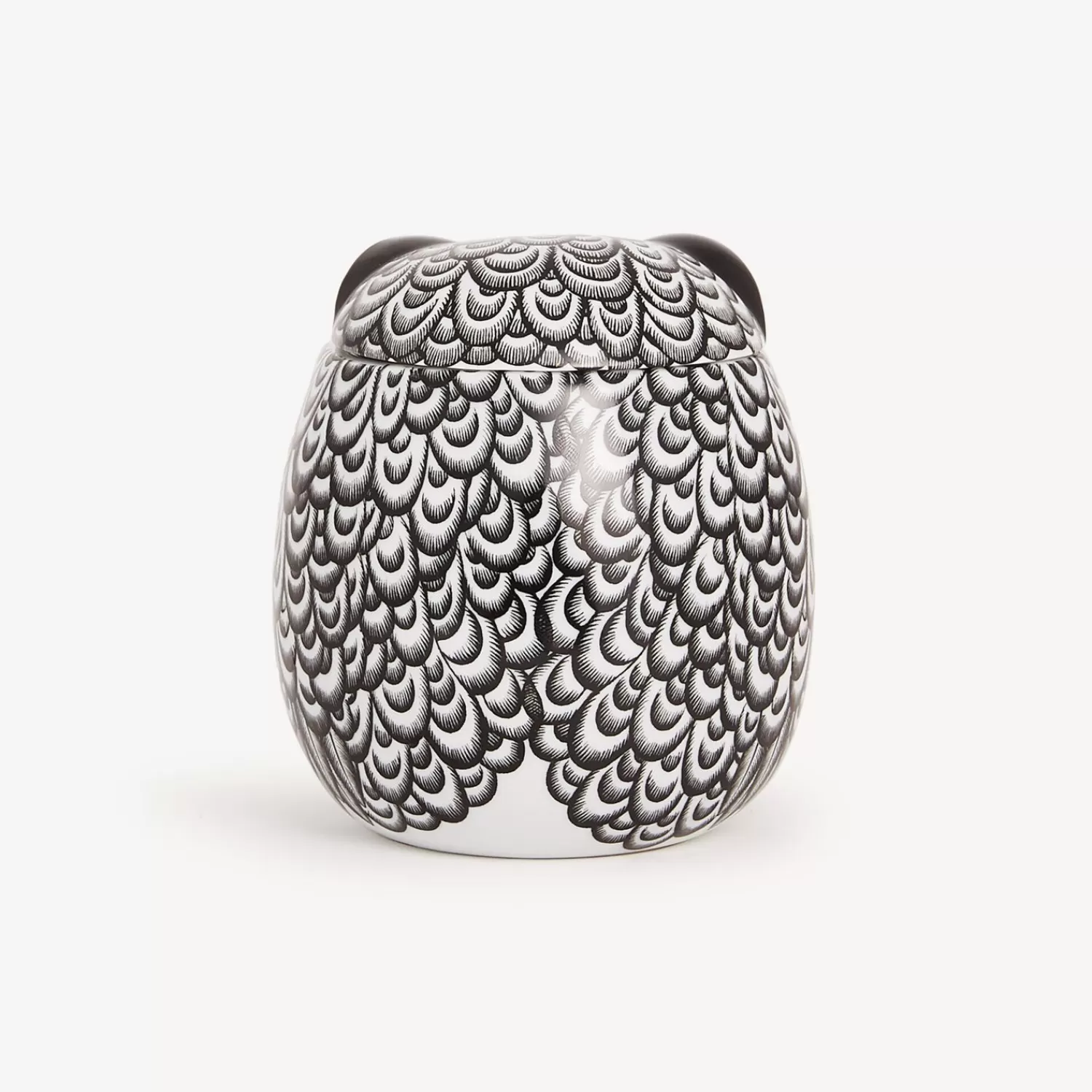 Small Containers<Fornasetti Jar Civetta Piumata White/Black/Gold