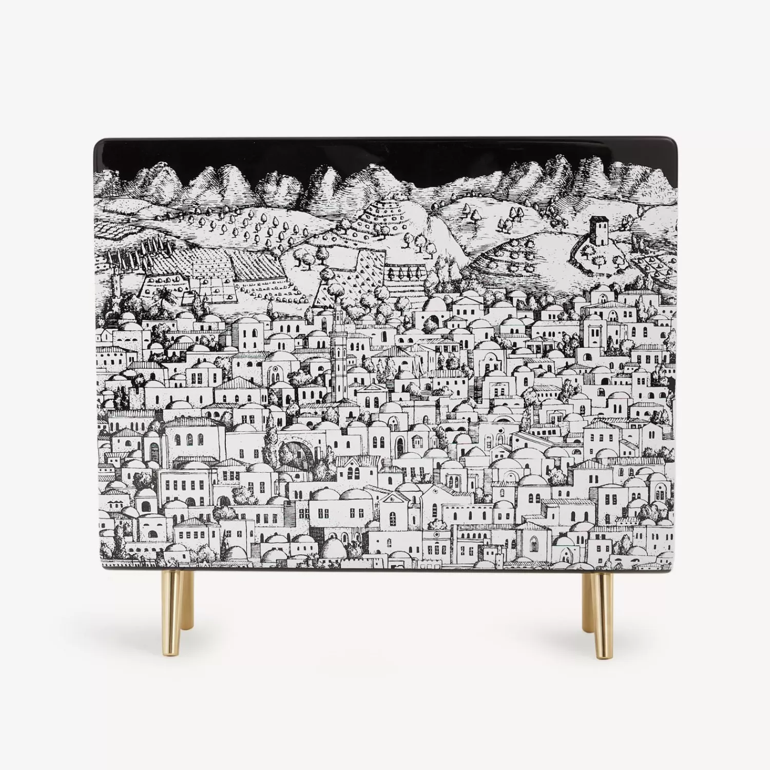 Magazine Racks<Fornasetti Magazine Rack Gerusalemme White/Black