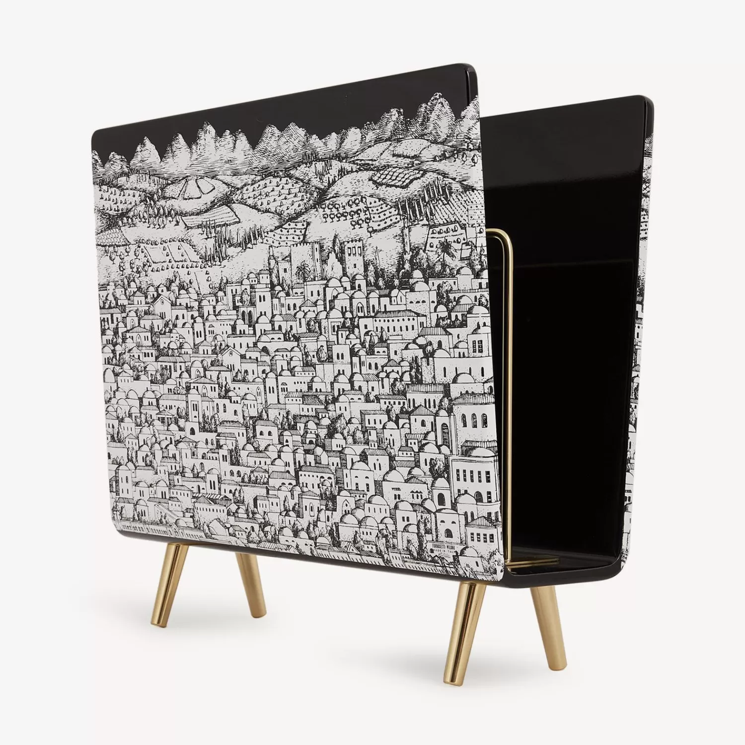Magazine Racks<Fornasetti Magazine Rack Gerusalemme White/Black