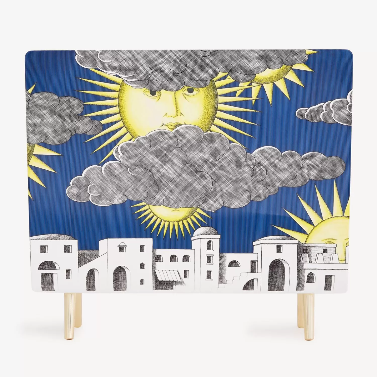 Magazine Racks<Fornasetti Magazine Rack Sole Di Capri Multicolour