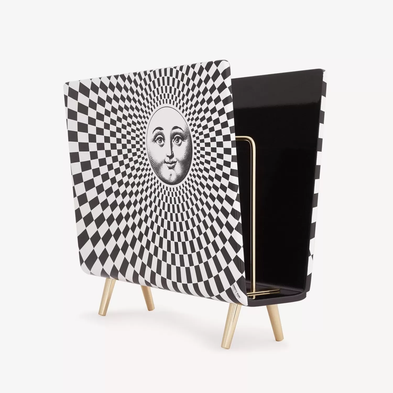 Magazine Racks<Fornasetti Magazine Rack Solecentrismo White/Black