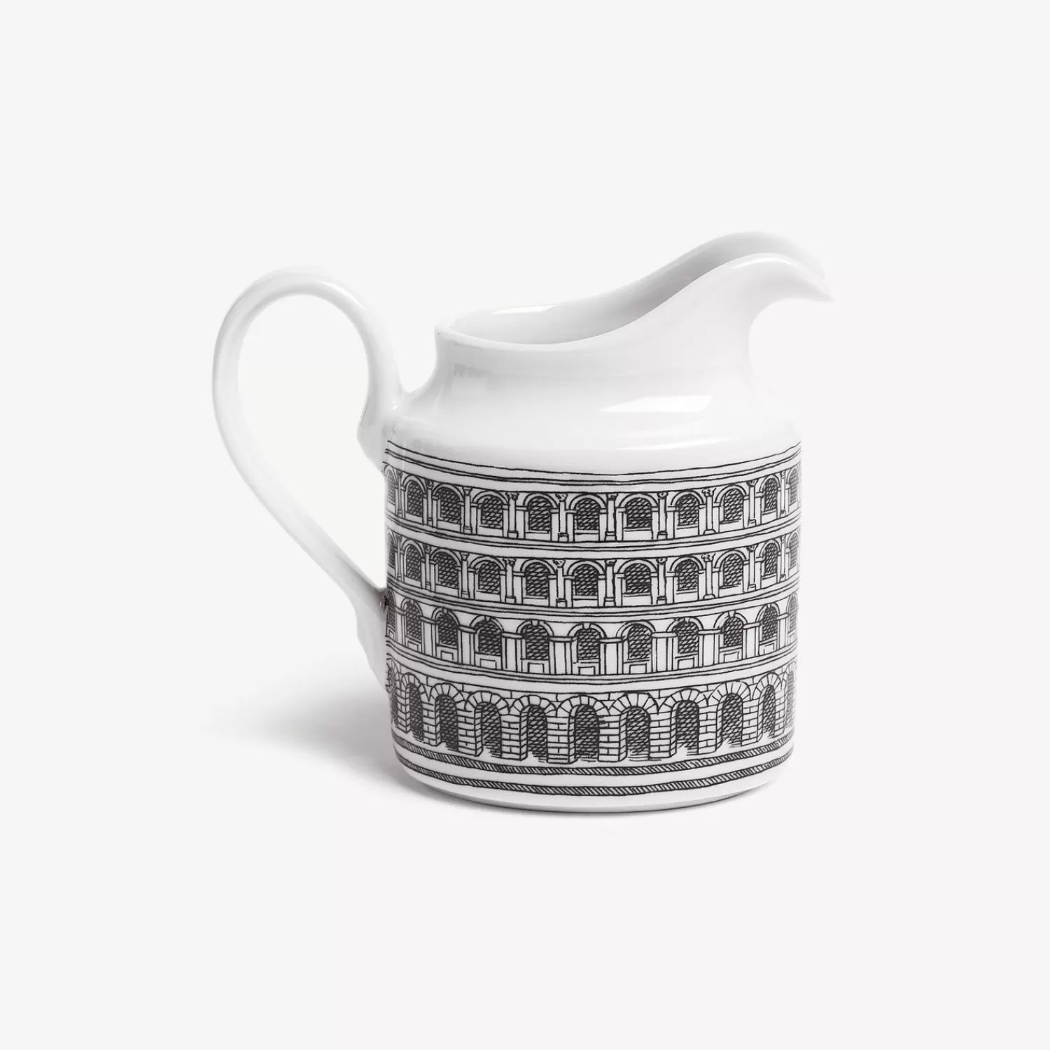 Tea And Coffee Sets<Fornasetti Milk Jug Architettura White/Black