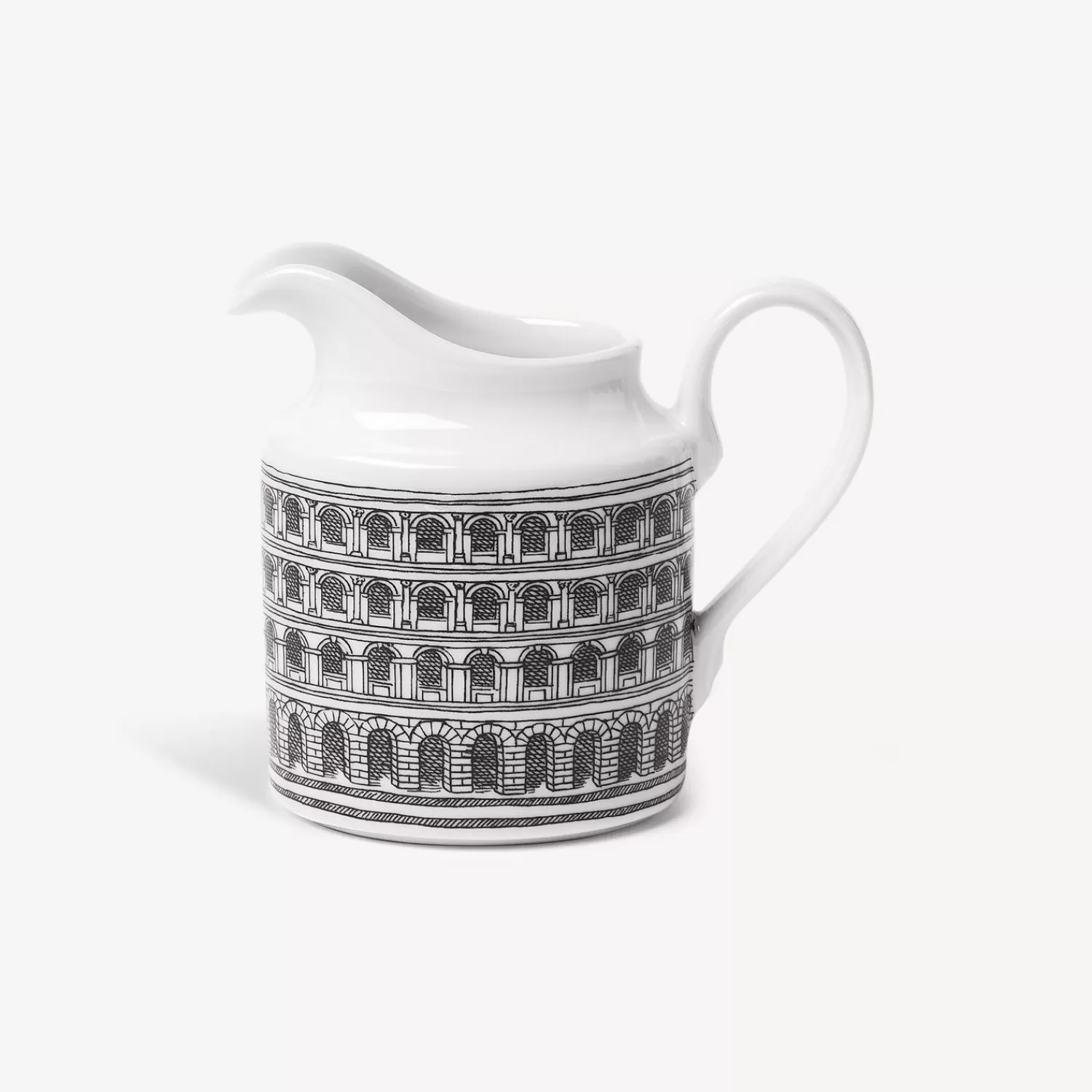 Tea And Coffee Sets<Fornasetti Milk Jug Architettura White/Black