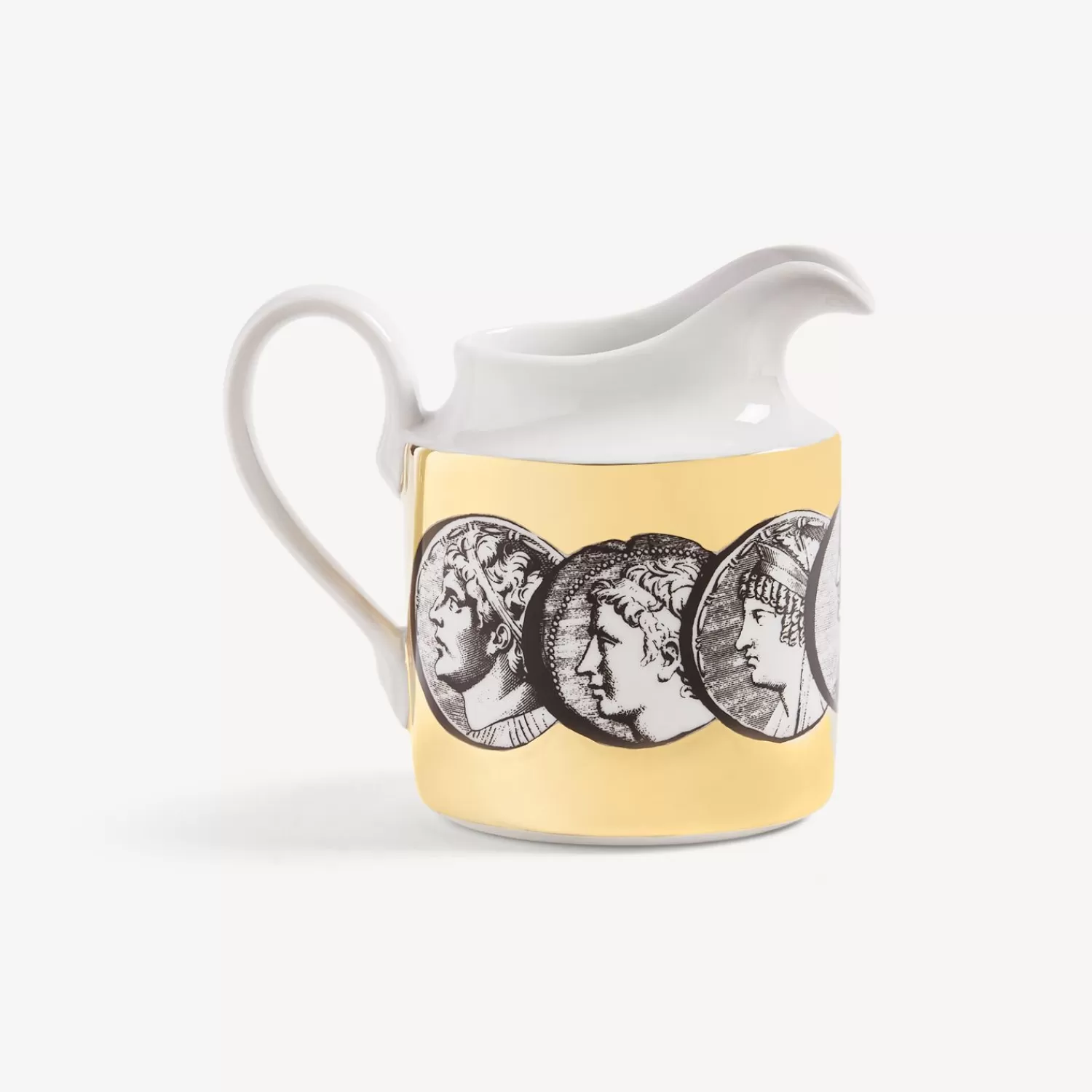 Tea And Coffee Sets<Fornasetti Milk Jug Cammei White/Black/Gold
