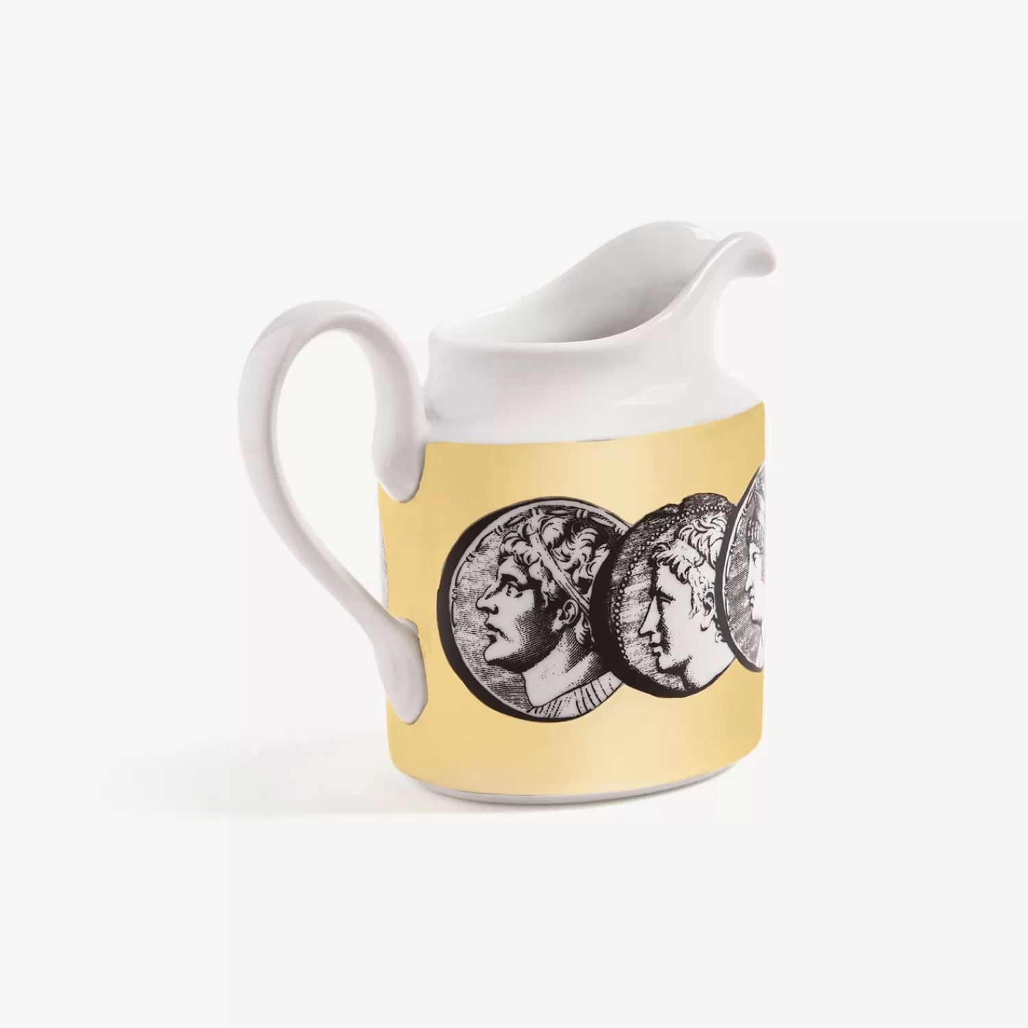 Tea And Coffee Sets<Fornasetti Milk Jug Cammei White/Black/Gold