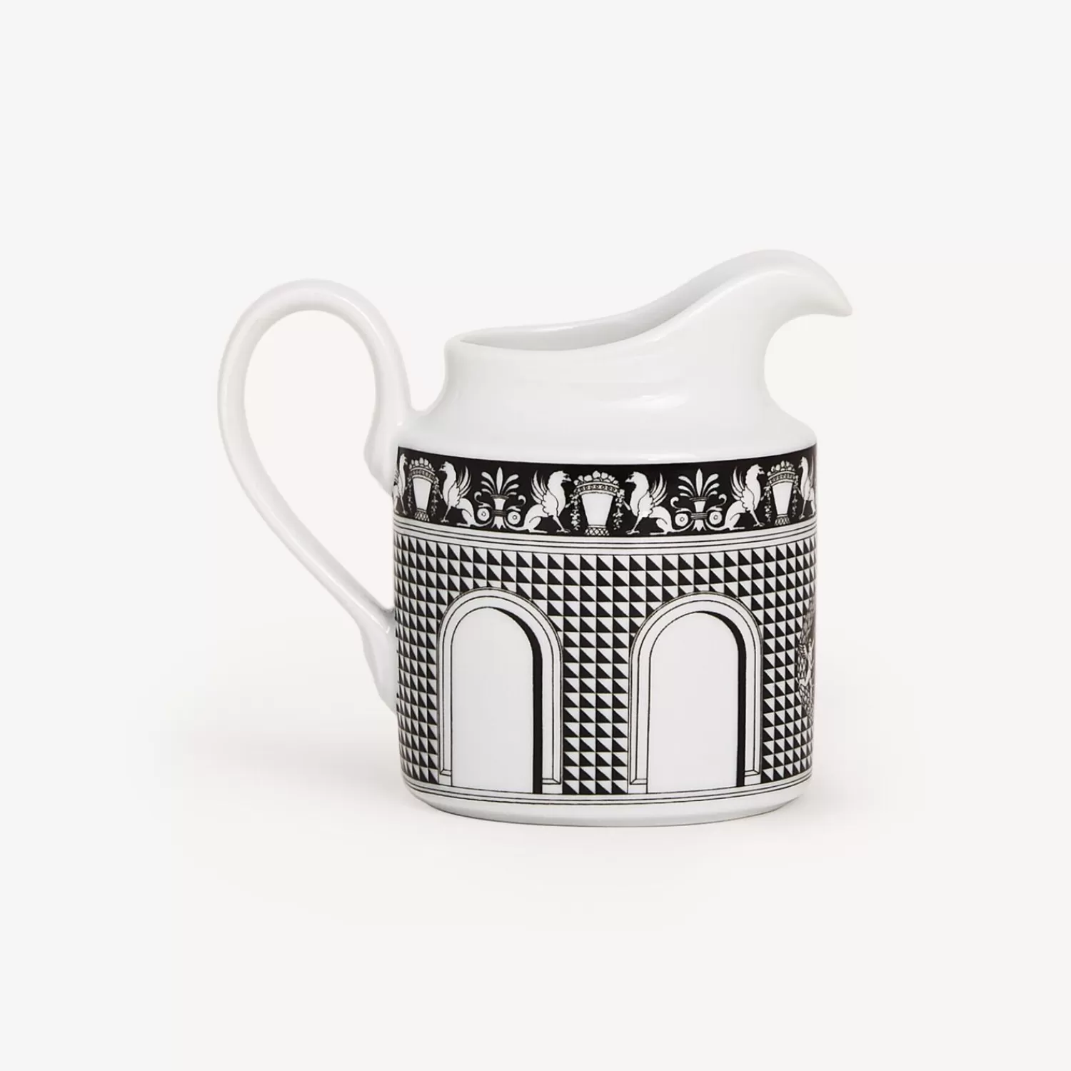 Tea And Coffee Sets<Fornasetti Milk Jug Facciata Quattrocentesca White/Black