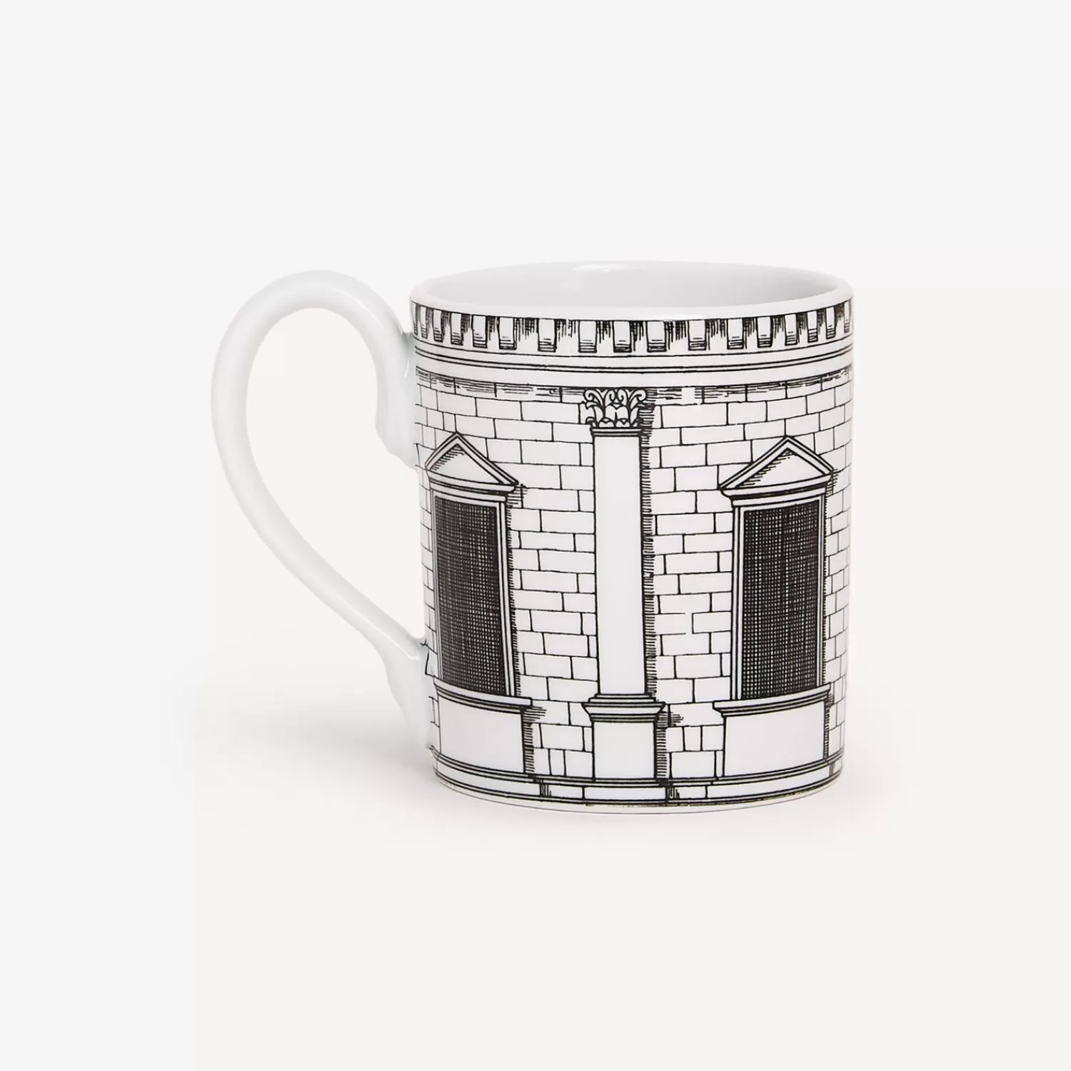 Tea And Coffee Sets<Fornasetti Mug Architettura White/Black
