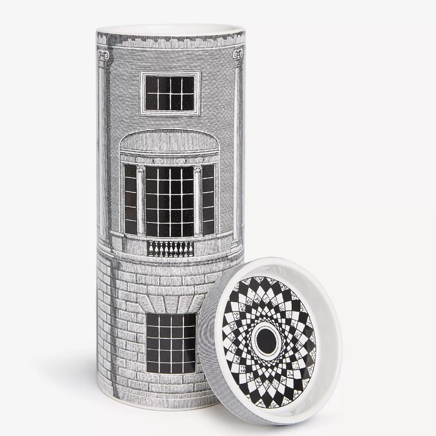 Scented Candles<Fornasetti Nel Mentre Set Of Three Scented Candles - Architettura Decor - Immaginazione Fragrance White/Black