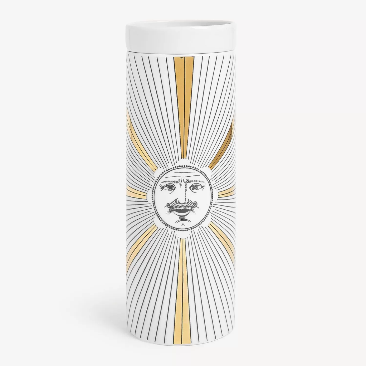 Scented Candles<Fornasetti Nel Mentre Tall Scented Candle - Soli Decor - Immaginazione Fragrance White/Black/Gold